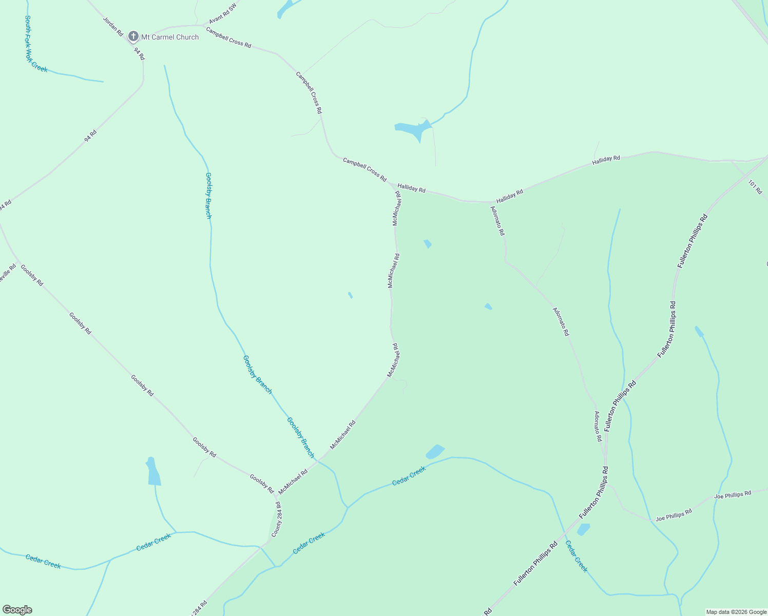 map of restaurants, bars, coffee shops, grocery stores, and more near 1161 McMichael Road in Monticello