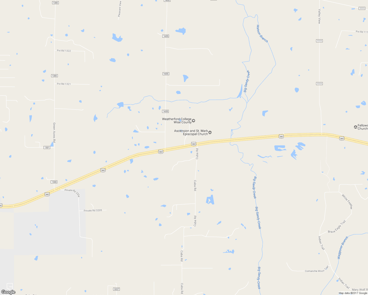 map of restaurants, bars, coffee shops, grocery stores, and more near 5633 U.S. 380 in Bridgeport