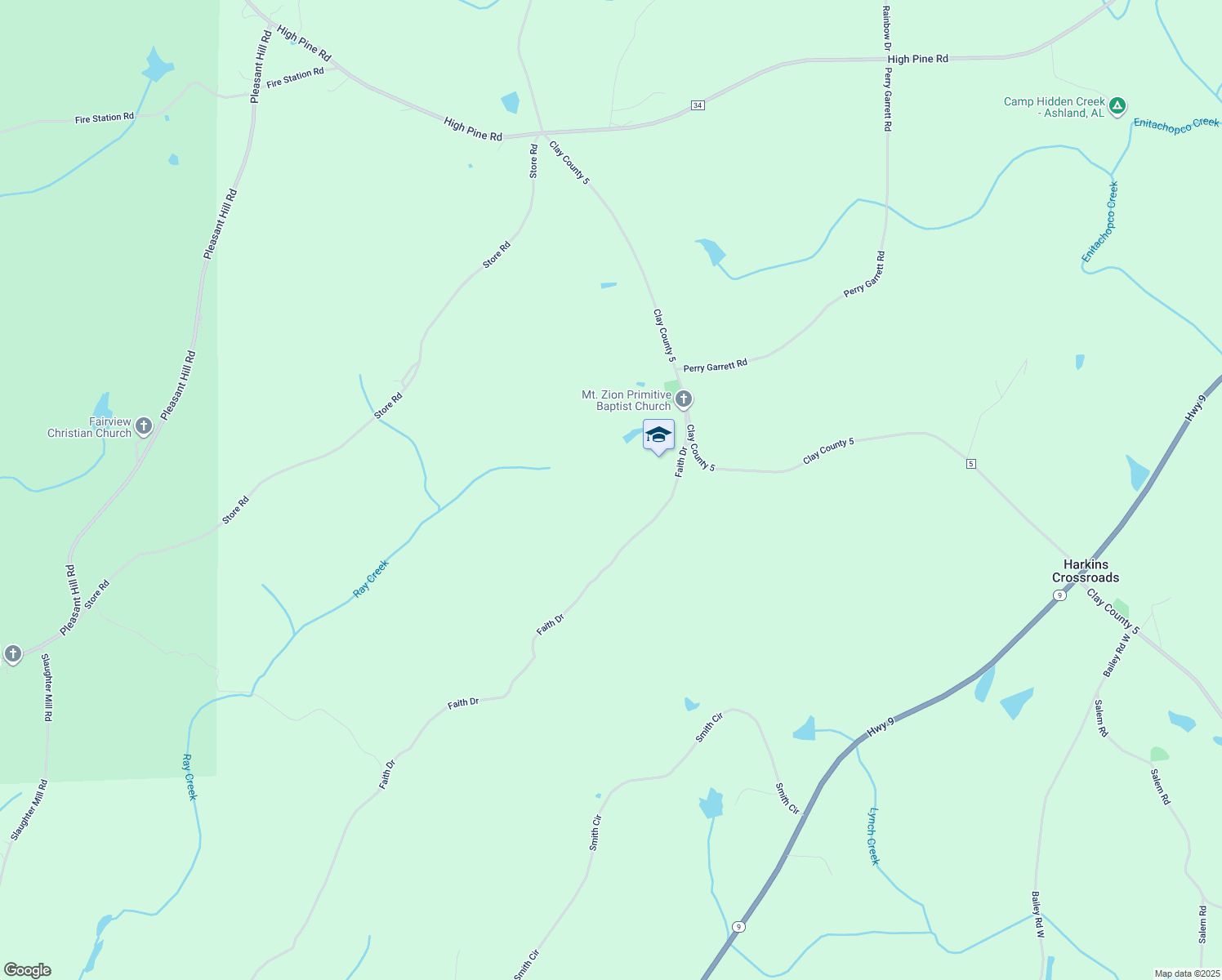 map of restaurants, bars, coffee shops, grocery stores, and more near 100 Faith Drive in Ashland