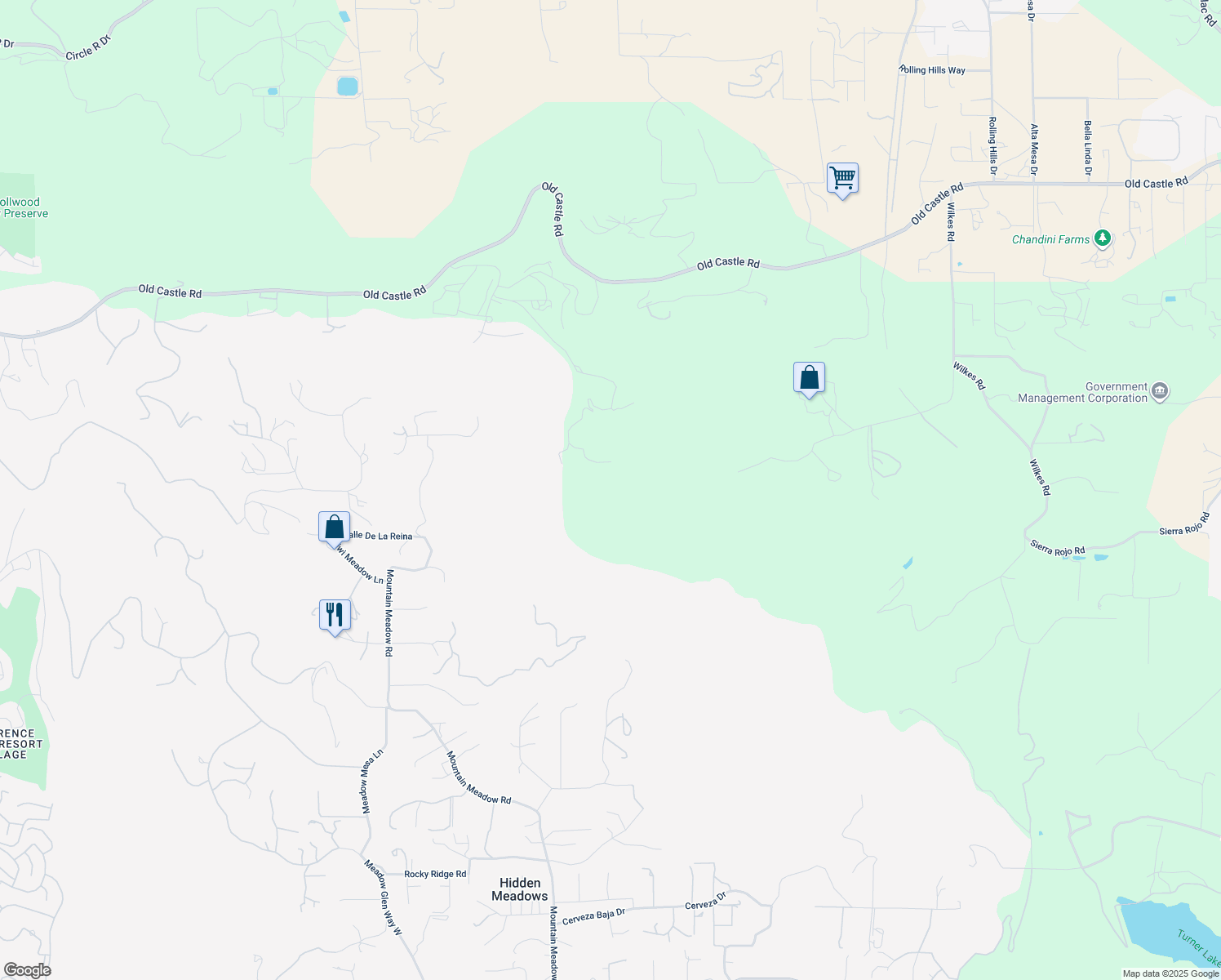 map of restaurants, bars, coffee shops, grocery stores, and more near 29225 Pamoosa Lane in Valley Center