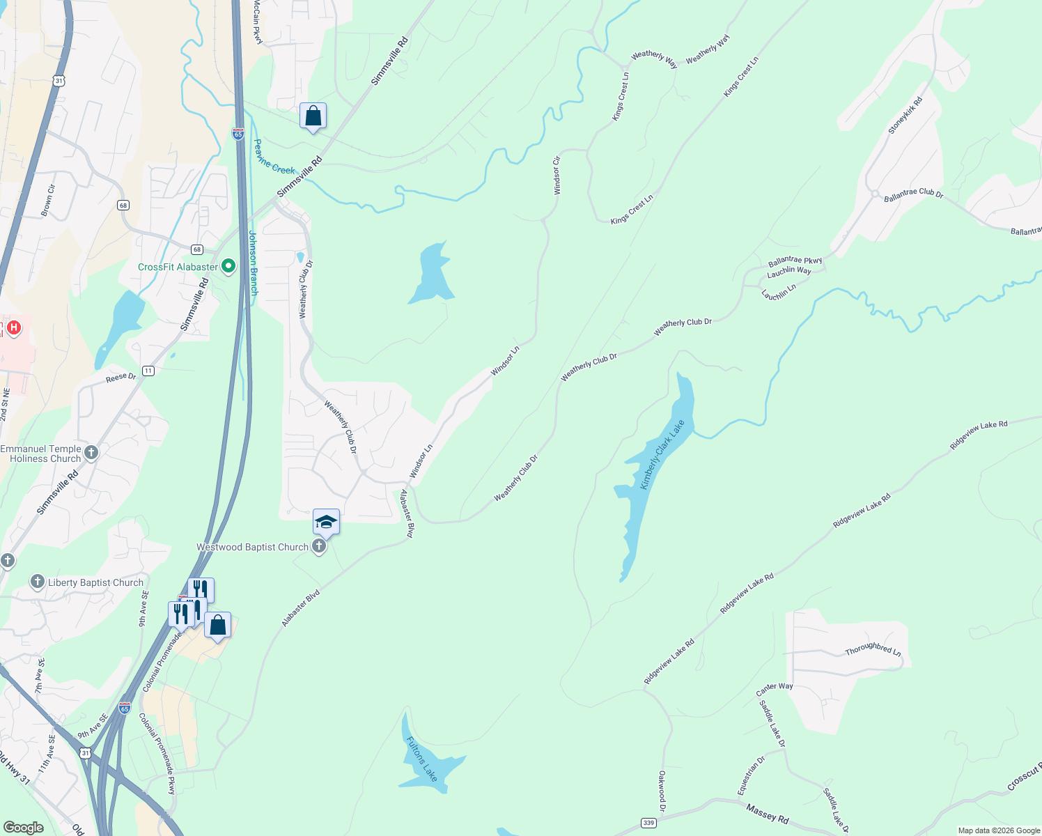 map of restaurants, bars, coffee shops, grocery stores, and more near 390 Oxford Way in Pelham