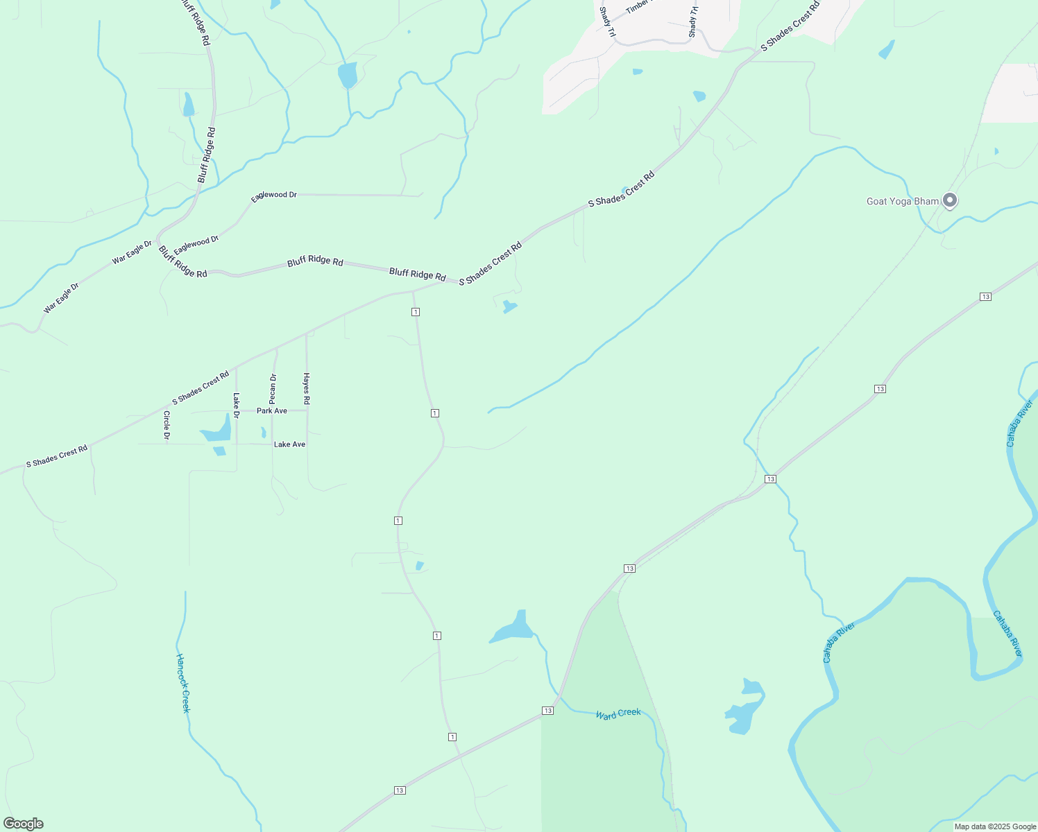 map of restaurants, bars, coffee shops, grocery stores, and more near 319 S Cove Ct in Bessemer