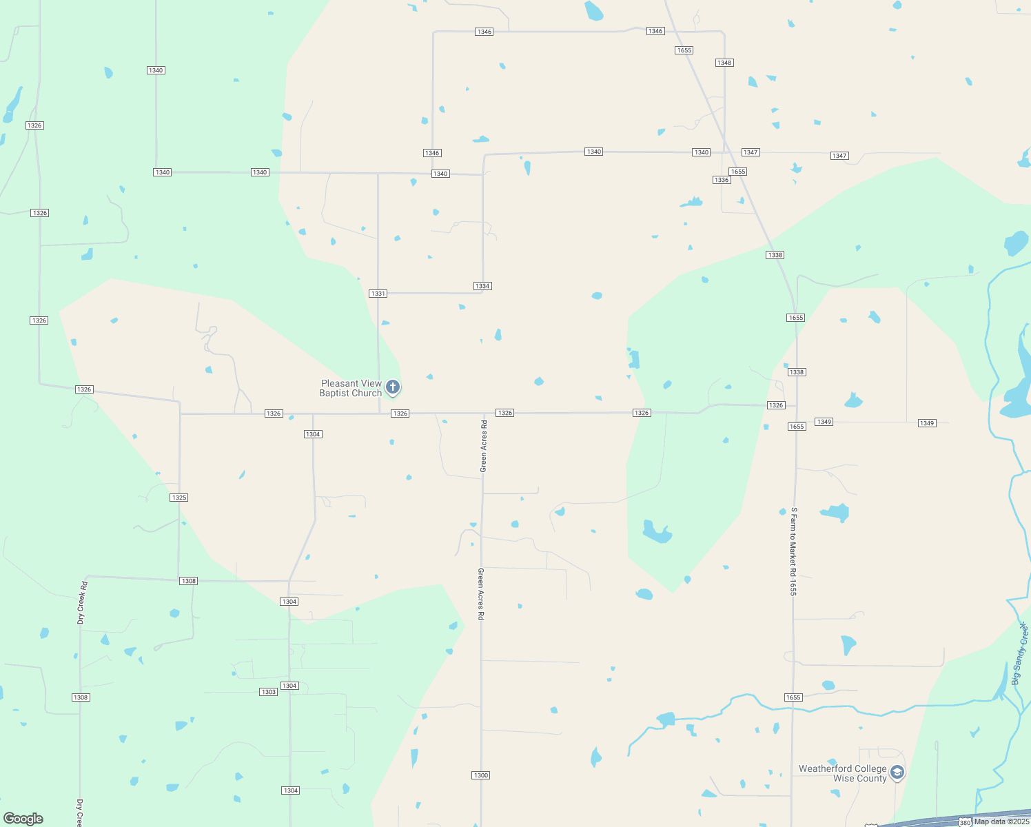 map of restaurants, bars, coffee shops, grocery stores, and more near 555 County Road 1326 in Bridgeport
