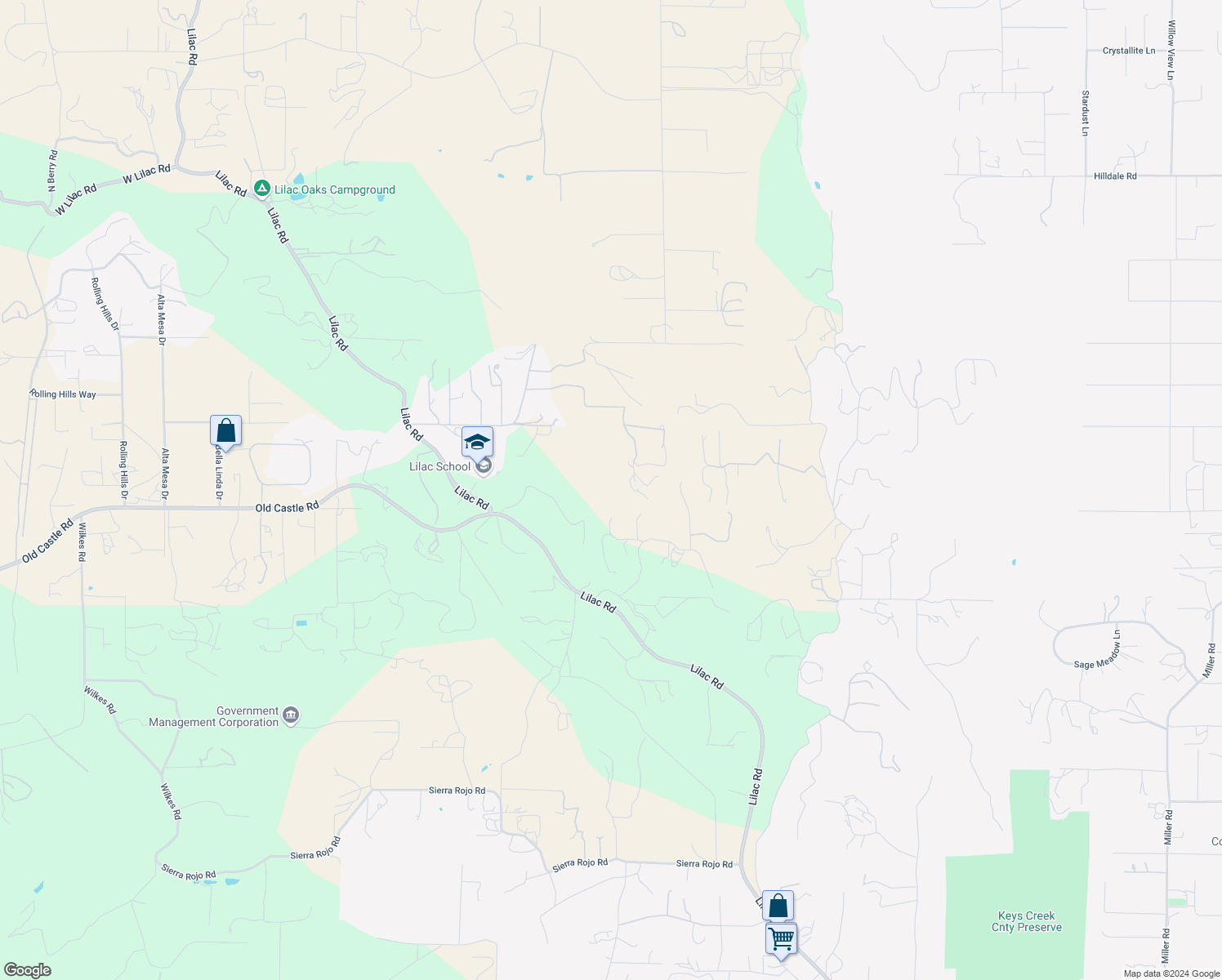 map of restaurants, bars, coffee shops, grocery stores, and more near 12516 Montanya Drive in Valley Center