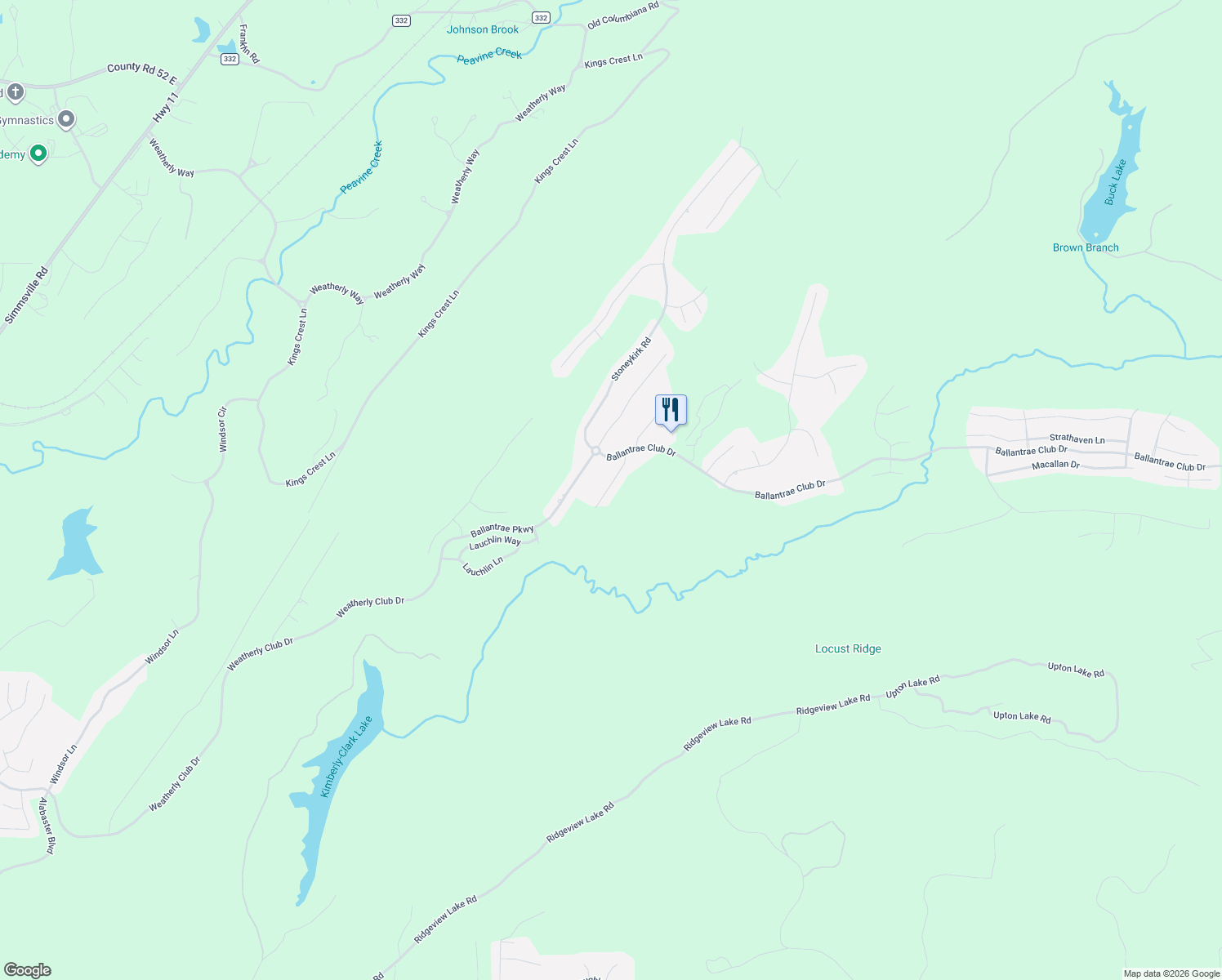 map of restaurants, bars, coffee shops, grocery stores, and more near 125 Glengerry Drive in Pelham