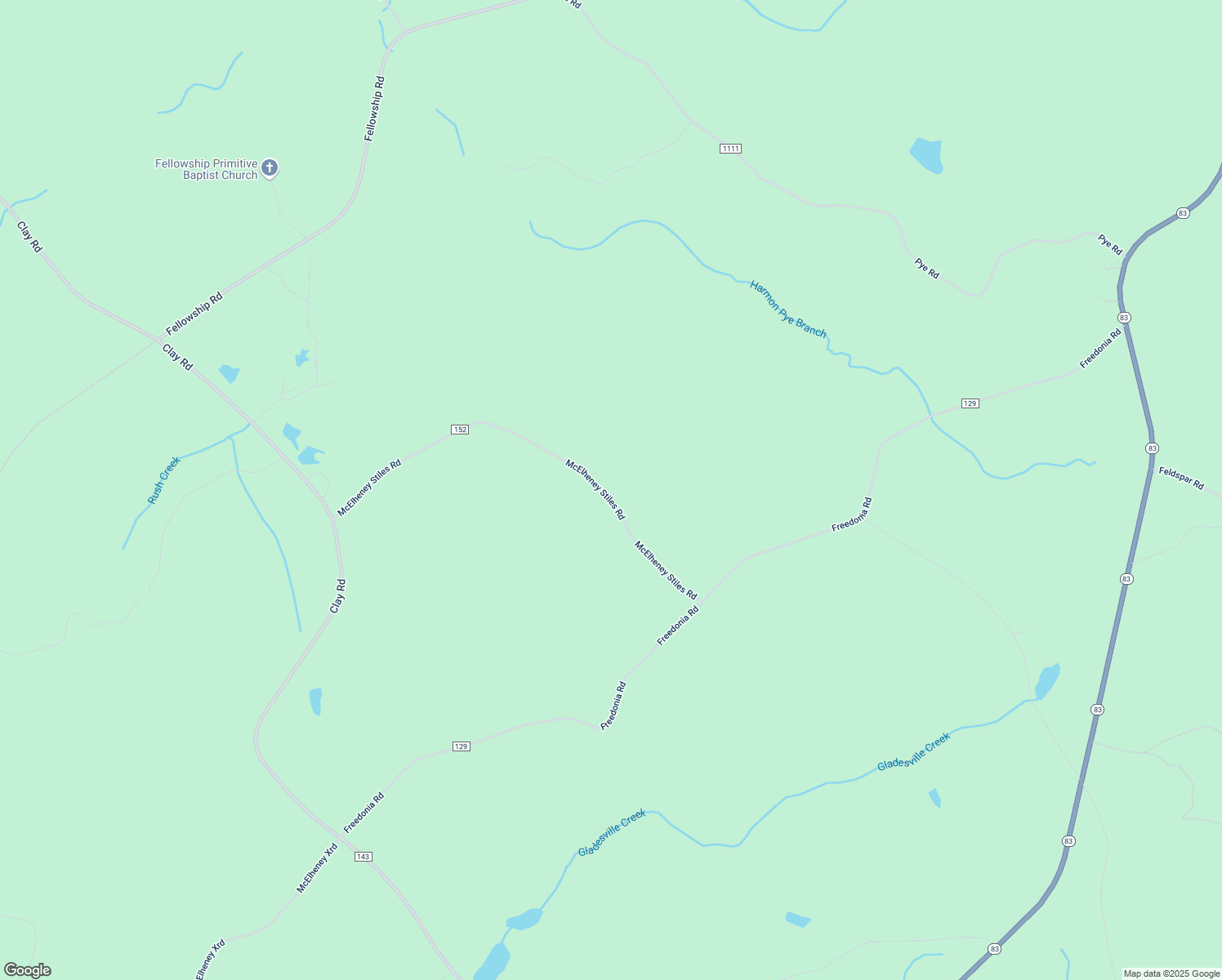 map of restaurants, bars, coffee shops, grocery stores, and more near 450 McElheney Stiles Road in Monticello