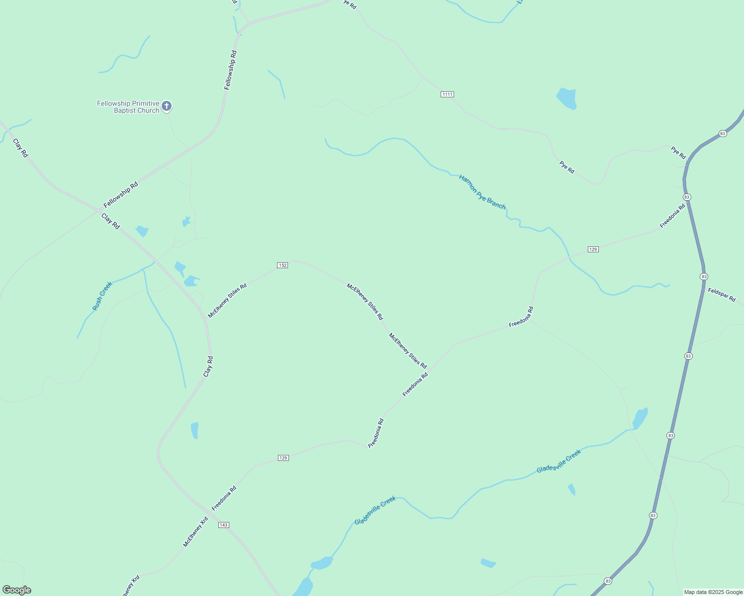 map of restaurants, bars, coffee shops, grocery stores, and more near 450 McElheney Stiles Road in Monticello