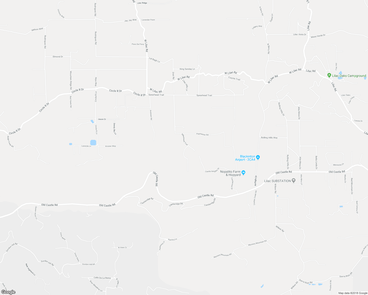 map of restaurants, bars, coffee shops, grocery stores, and more near 30053 Spearhead Trail in Valley Center