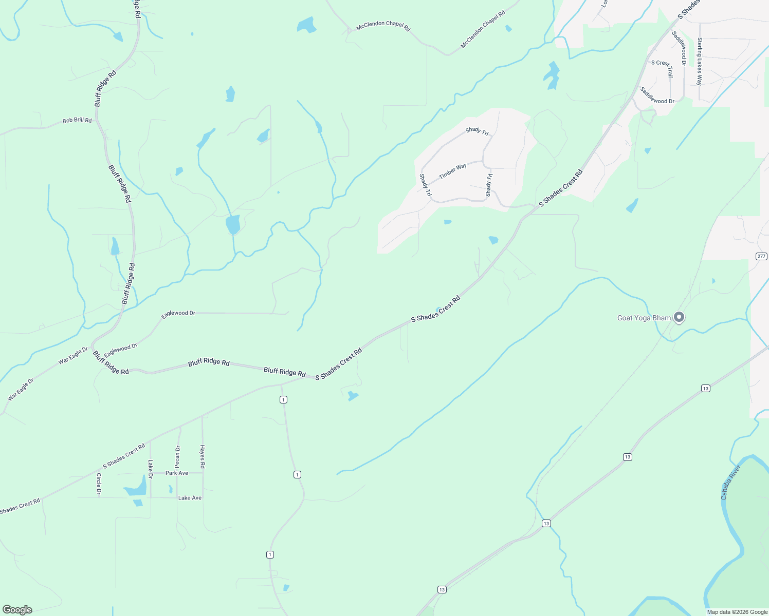 map of restaurants, bars, coffee shops, grocery stores, and more near 5324 South Shades Crest Road in Bessemer