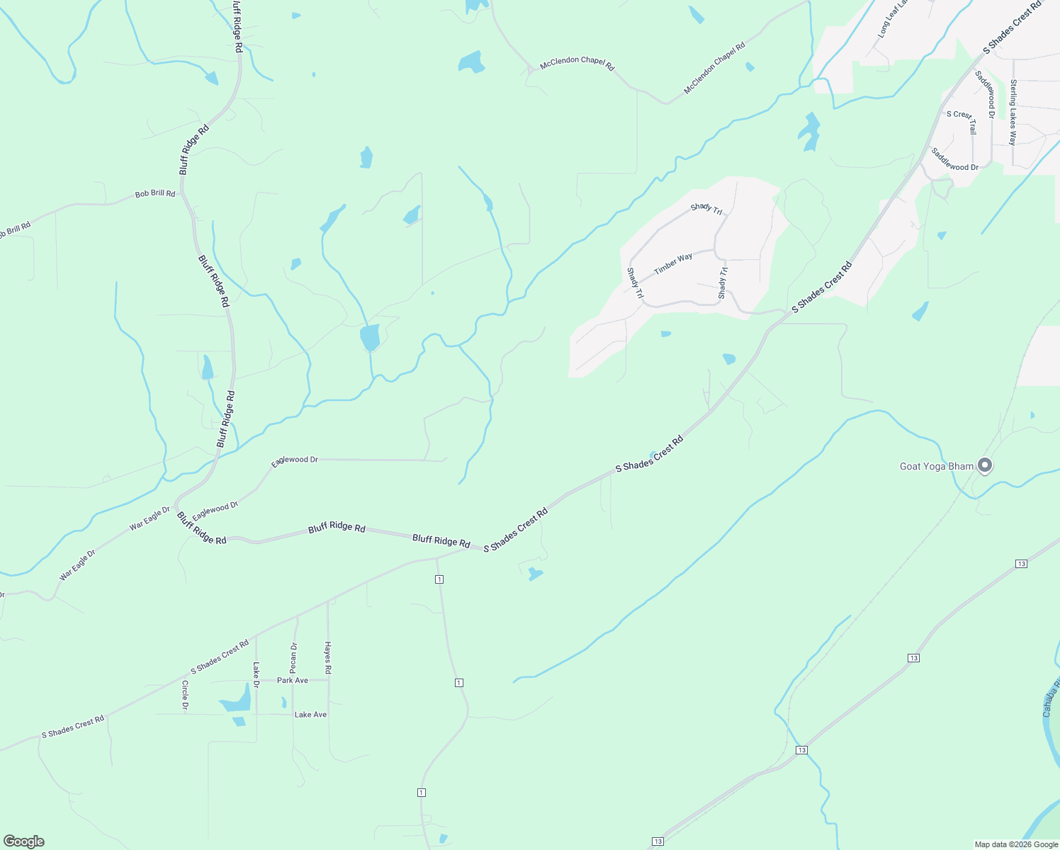 map of restaurants, bars, coffee shops, grocery stores, and more near 5550 South Shades Crest Road in Bessemer