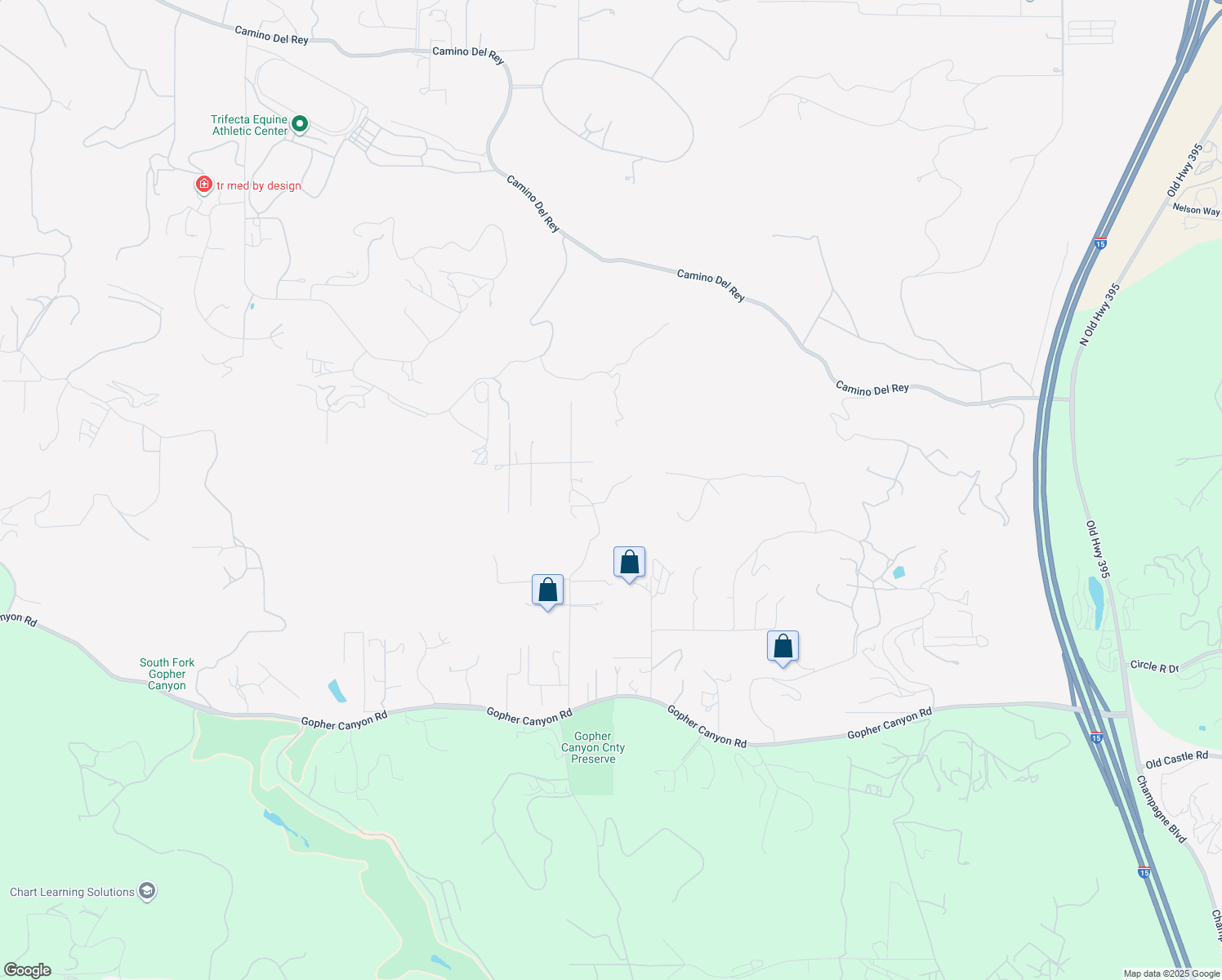 map of restaurants, bars, coffee shops, grocery stores, and more near Calle De Las Piedras in Bonsall