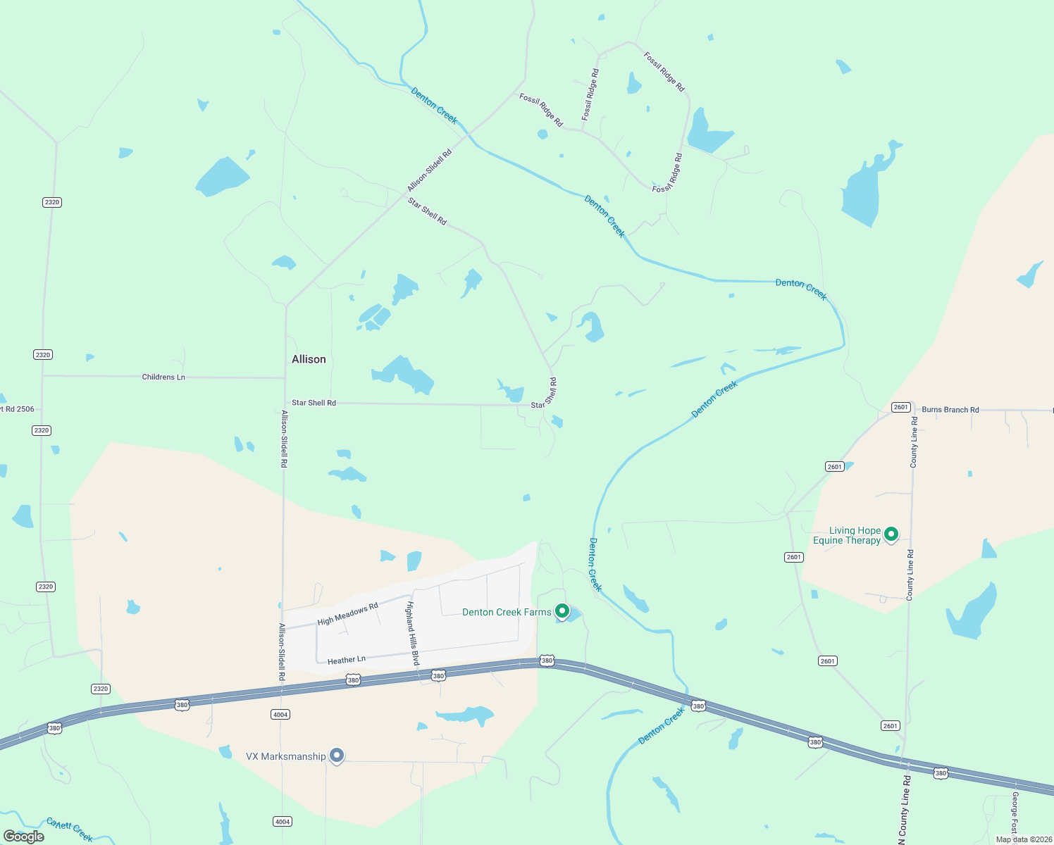 map of restaurants, bars, coffee shops, grocery stores, and more near 564 County Road 2514 in Decatur