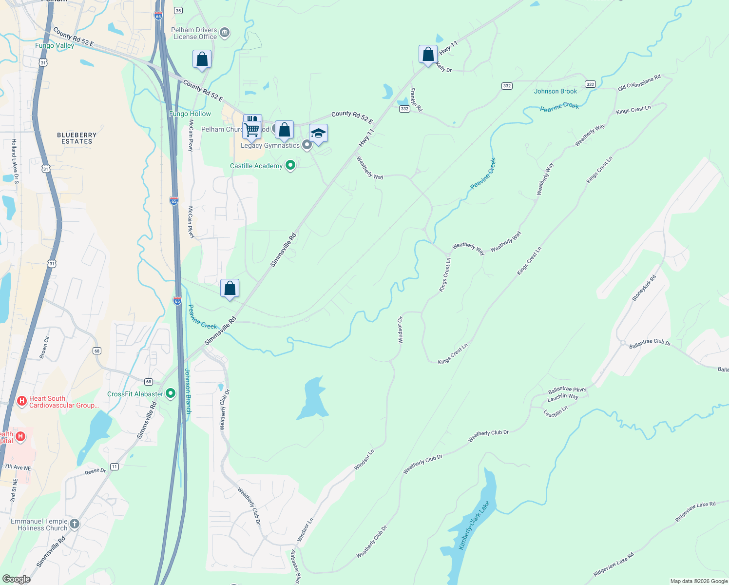 map of restaurants, bars, coffee shops, grocery stores, and more near 148 Cheshire Lane in Pelham