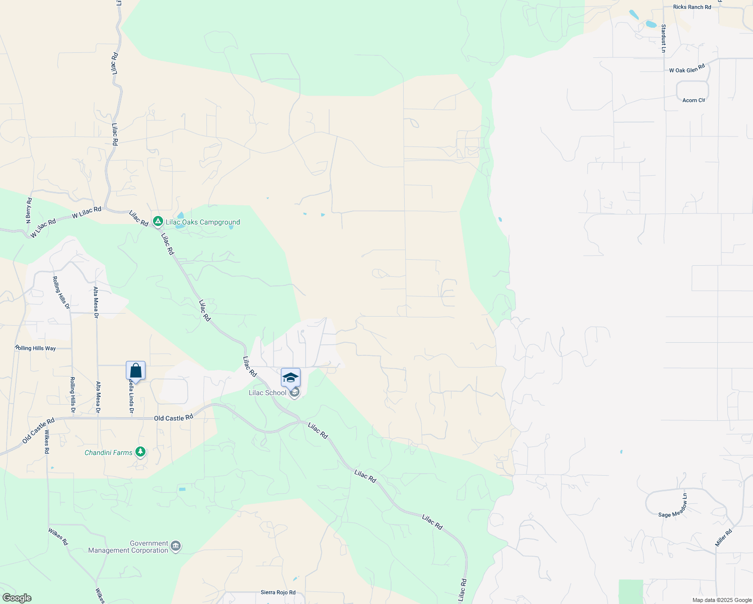 map of restaurants, bars, coffee shops, grocery stores, and more near 12502 Arboleda Vista Drive in Valley Center