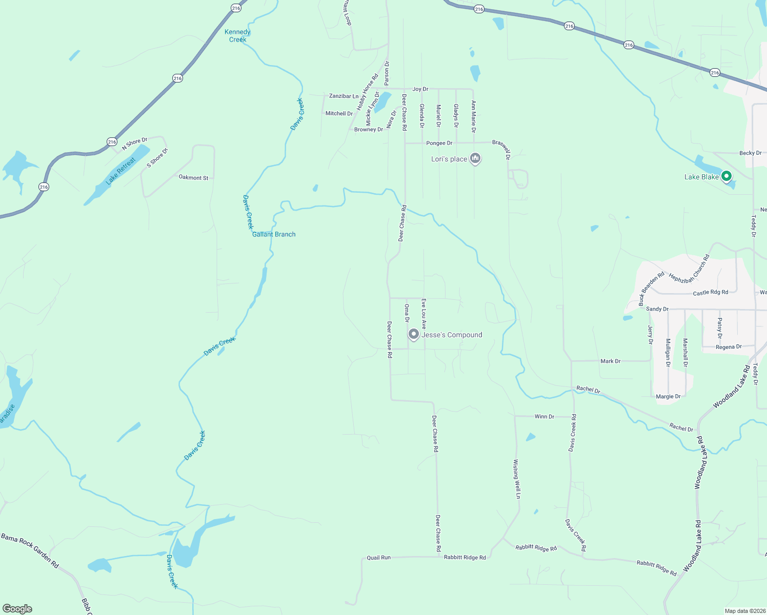 map of restaurants, bars, coffee shops, grocery stores, and more near 12508 Deer Chase Road in McCalla