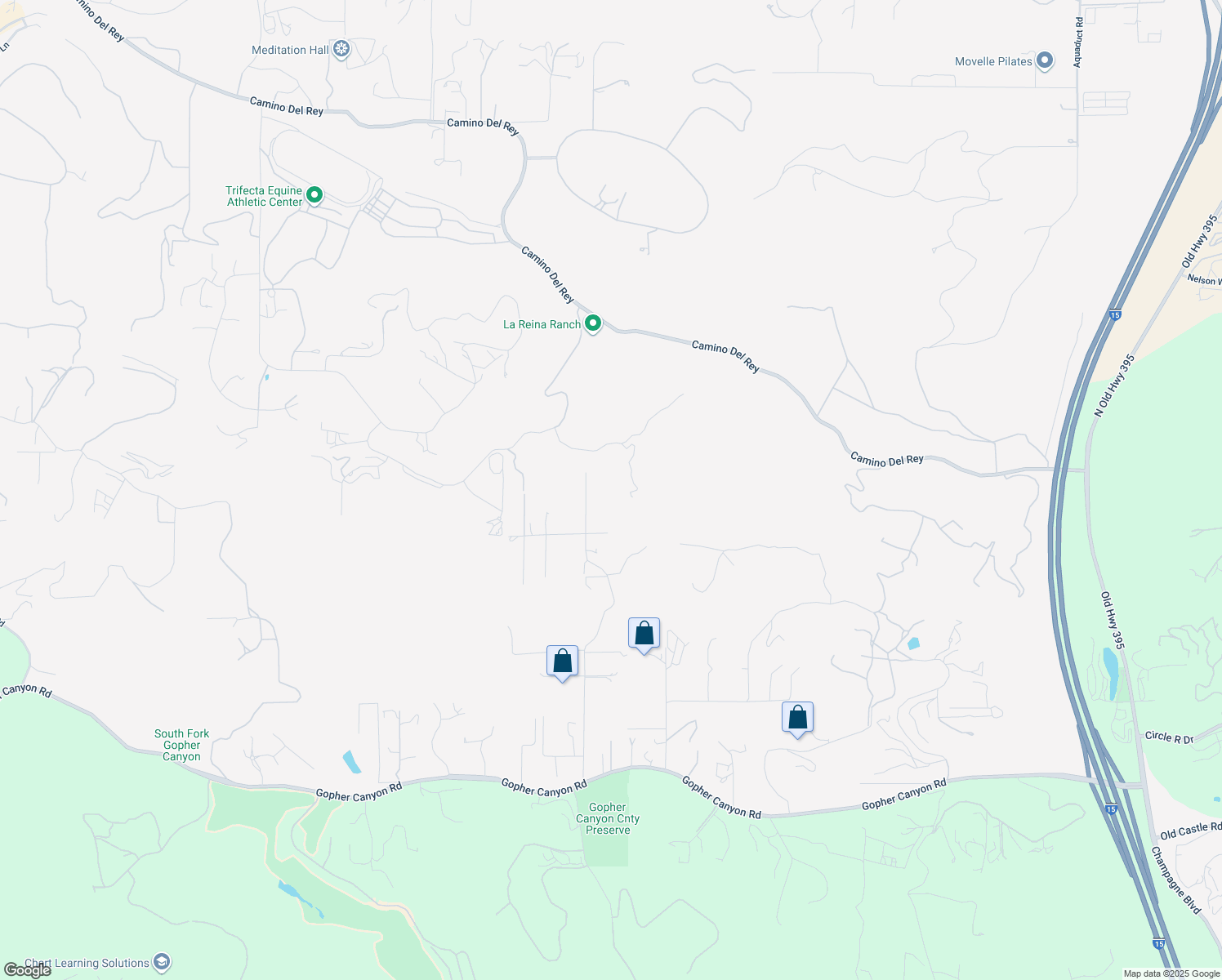 map of restaurants, bars, coffee shops, grocery stores, and more near 30409 Disney Lane in Vista