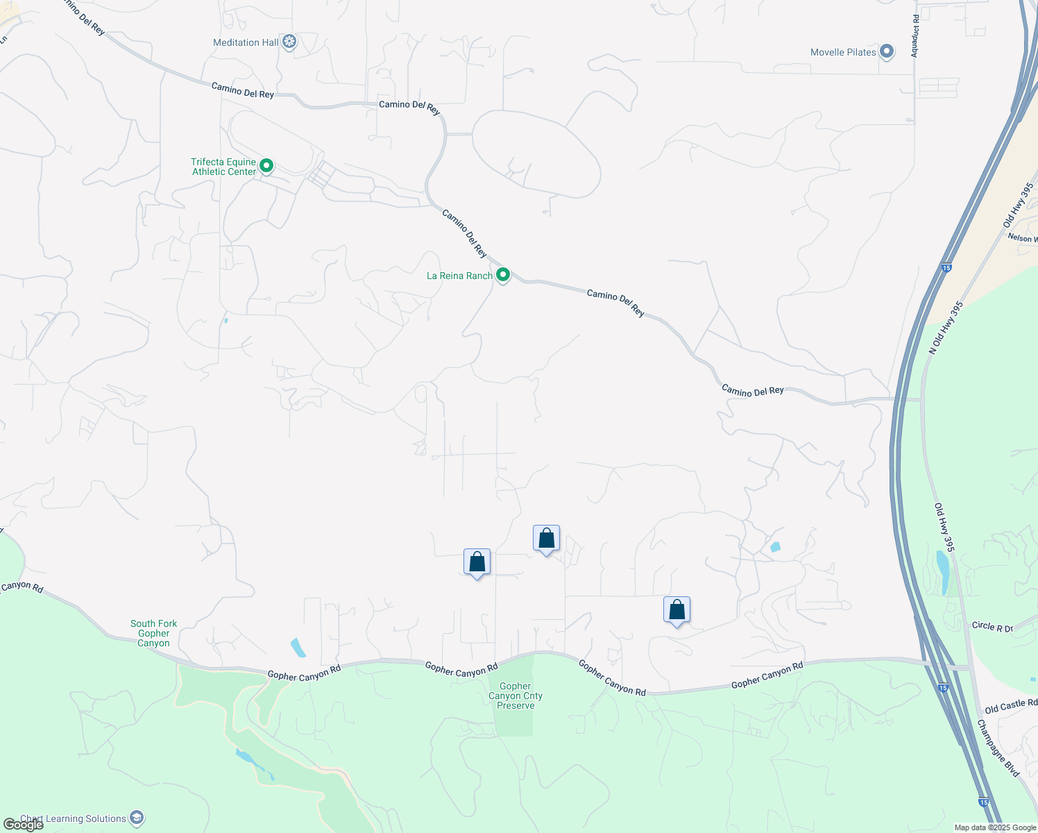 map of restaurants, bars, coffee shops, grocery stores, and more near 30409 Disney Lane in Vista