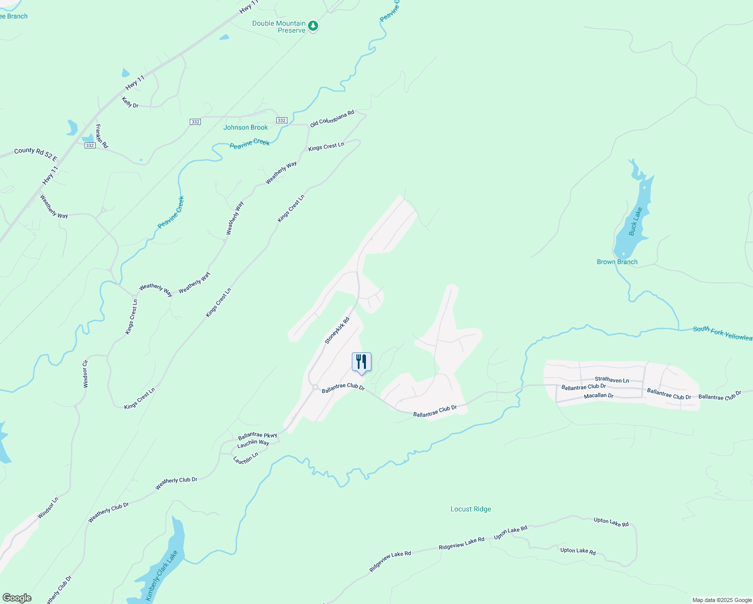 map of restaurants, bars, coffee shops, grocery stores, and more near 1124 Weybridge Way in Pelham