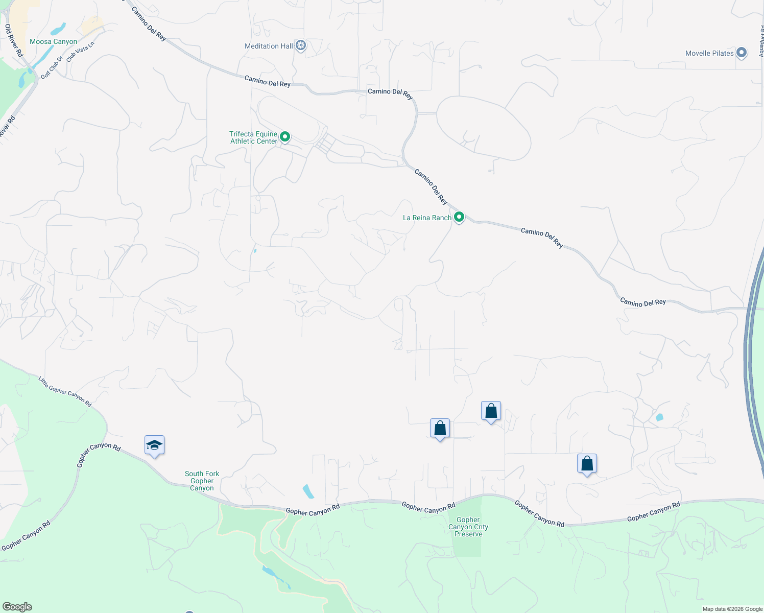 map of restaurants, bars, coffee shops, grocery stores, and more near 6718 Vía De La Reina in Bonsall