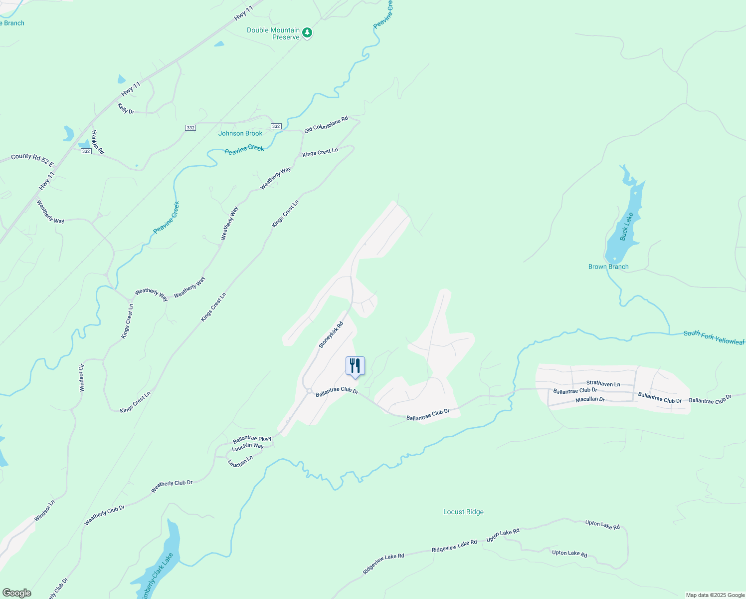 map of restaurants, bars, coffee shops, grocery stores, and more near 1123 Weybridge Way in Pelham
