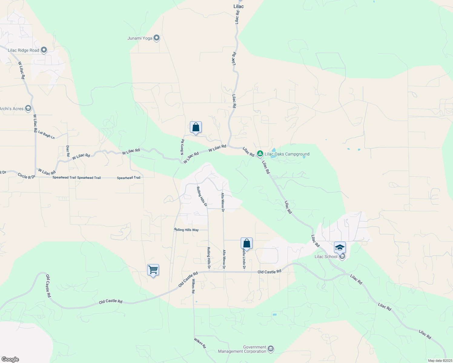 map of restaurants, bars, coffee shops, grocery stores, and more near 30645 Alta Mesa Drive in Valley Center