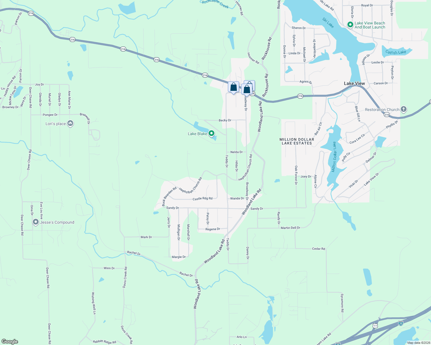 map of restaurants, bars, coffee shops, grocery stores, and more near 20536 Hephzibah Church Rd in Tuscaloosa