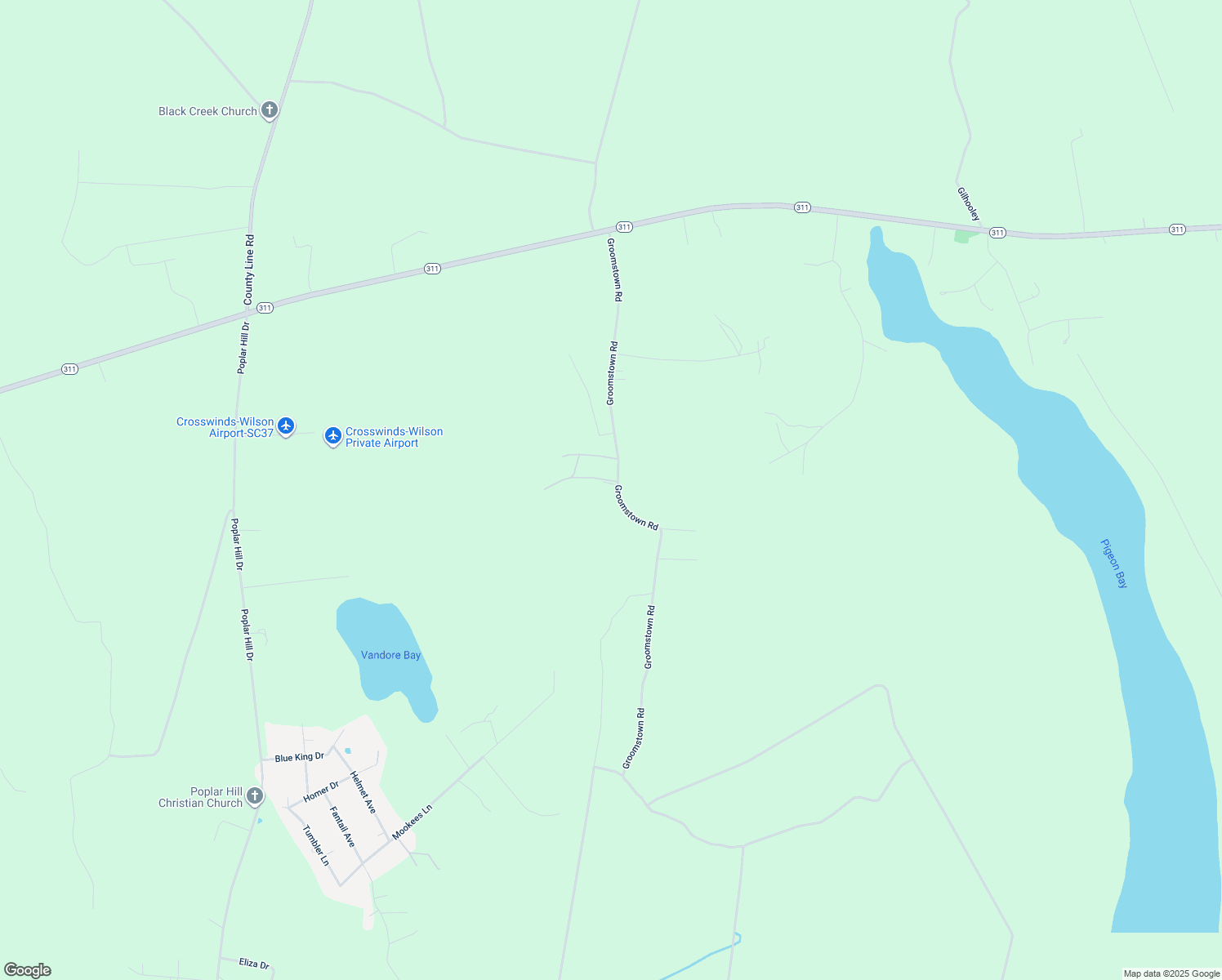 map of restaurants, bars, coffee shops, grocery stores, and more near 969 Groomstown Road in Cross