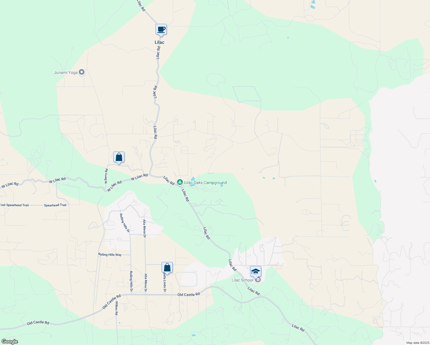 map of restaurants, bars, coffee shops, grocery stores, and more near 12003 Mesa Verde Drive in Valley Center