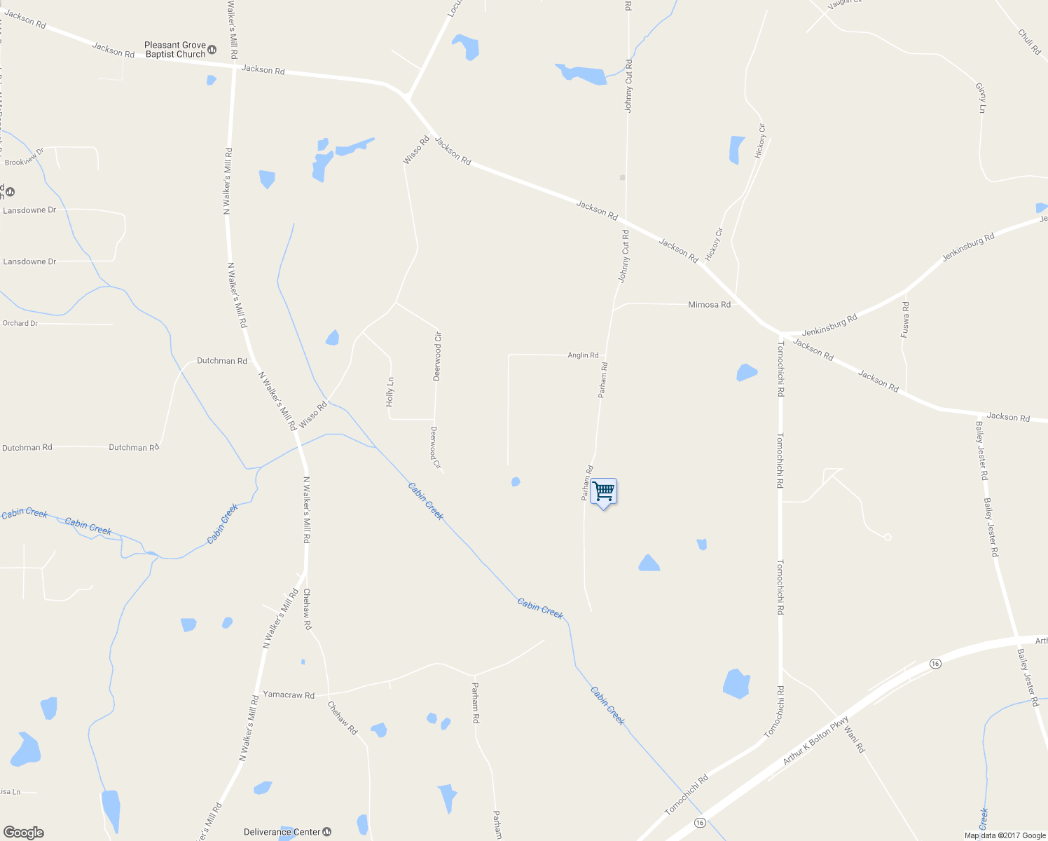 map of restaurants, bars, coffee shops, grocery stores, and more near 299 Anglin Road in Griffin