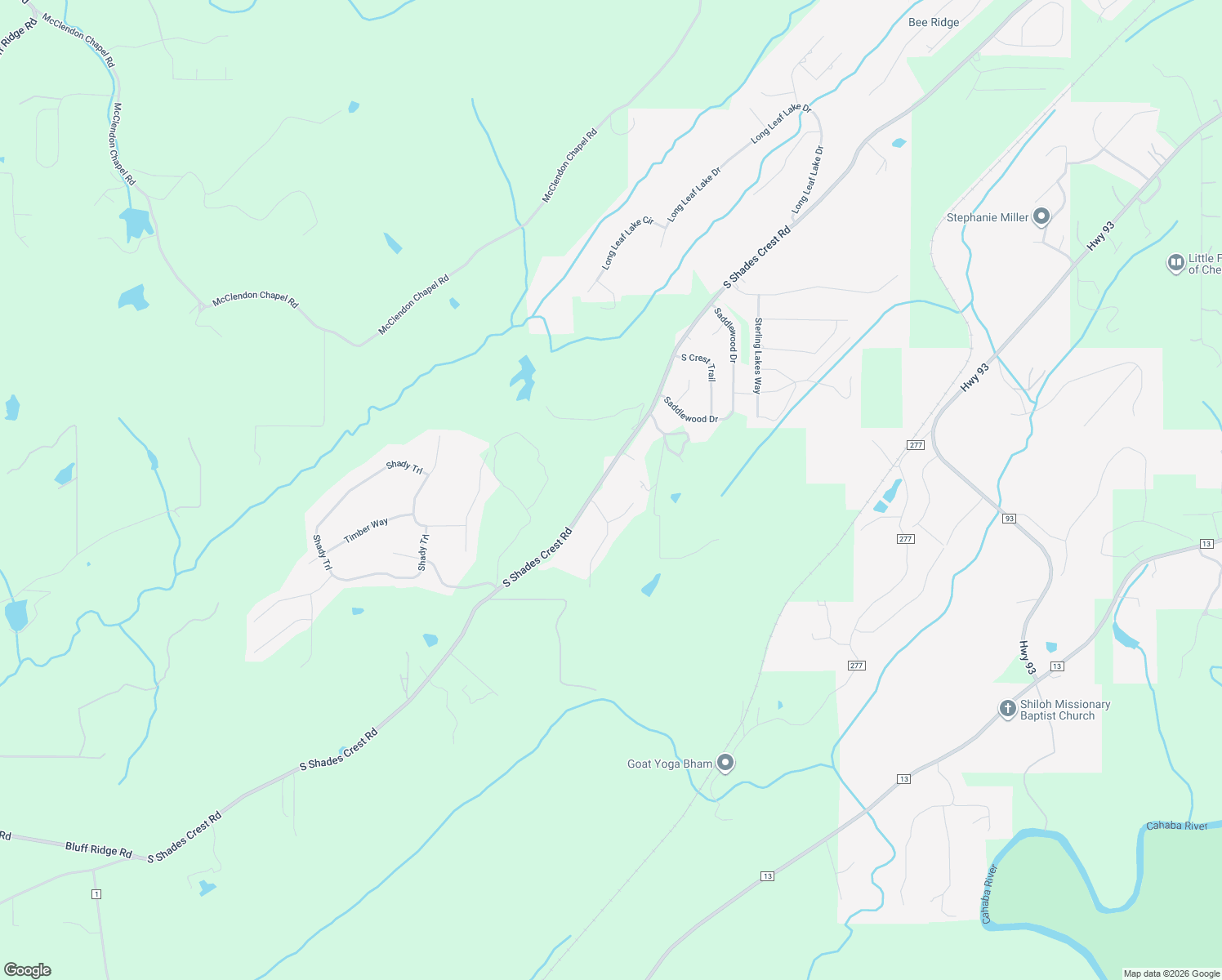 map of restaurants, bars, coffee shops, grocery stores, and more near 8108 Weatherstone Circle in Bessemer