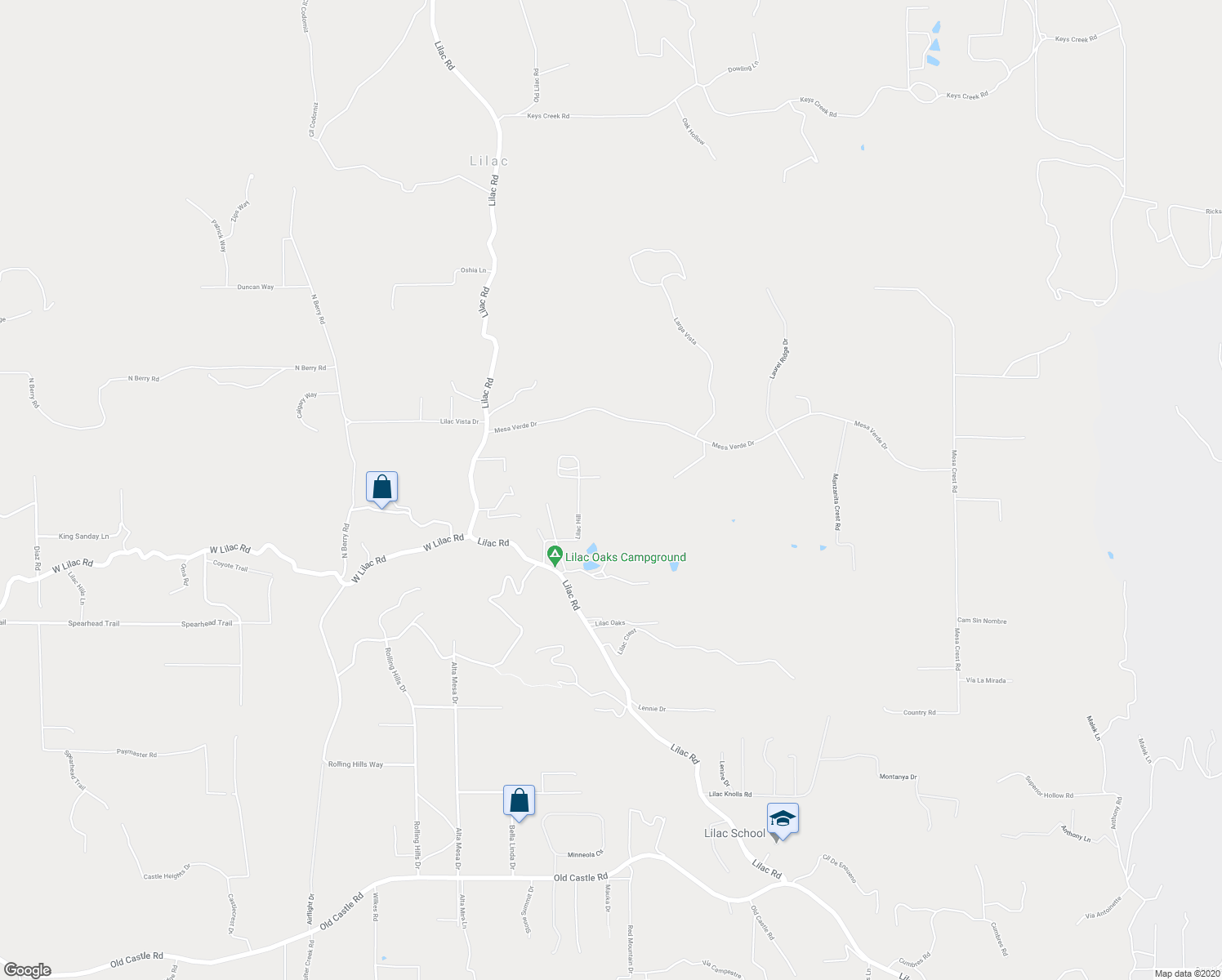 map of restaurants, bars, coffee shops, grocery stores, and more near 12295 Lilac Hill in Valley Center