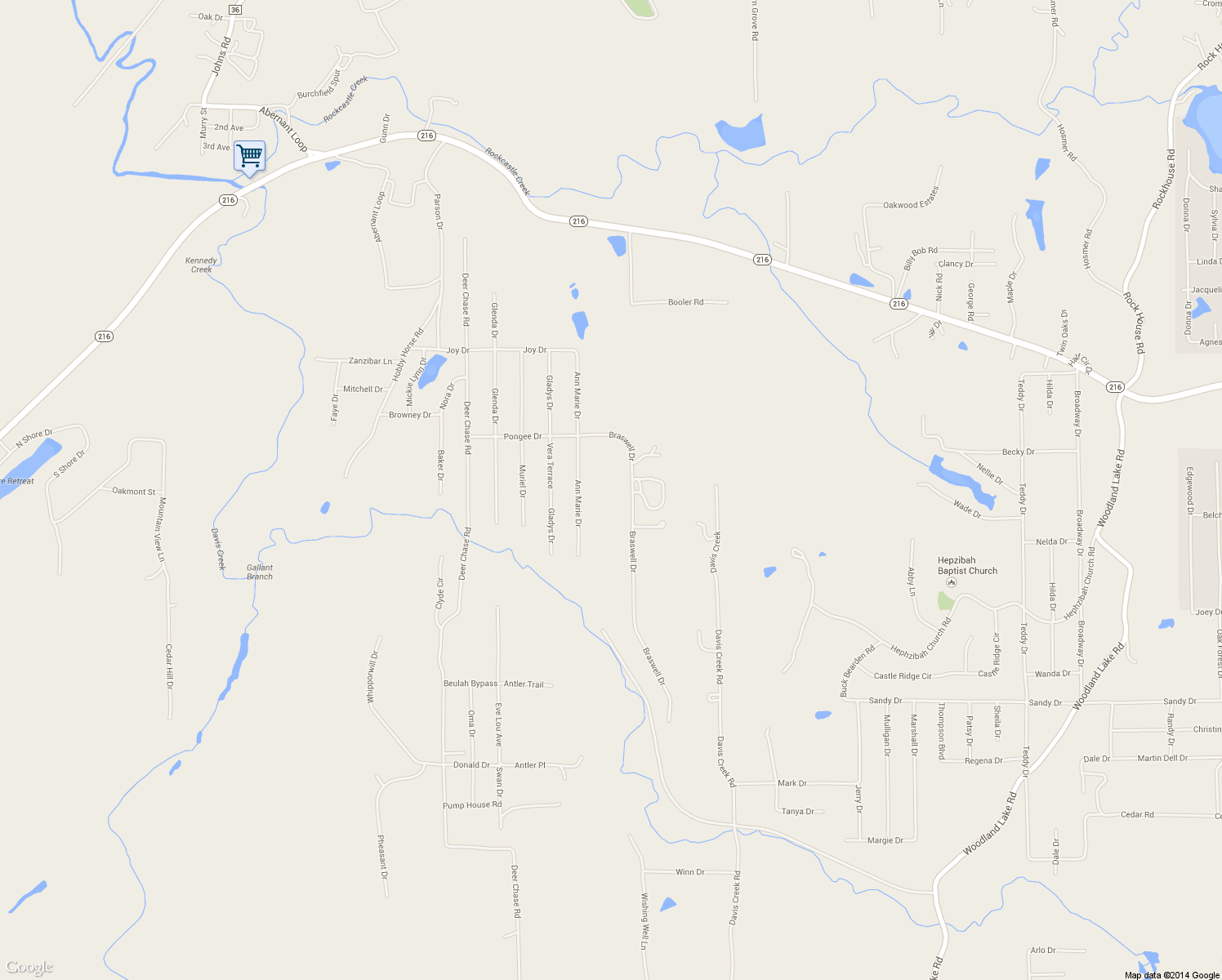 map of restaurants, bars, coffee shops, grocery stores, and more near 12864 Braswell Drive in McCalla