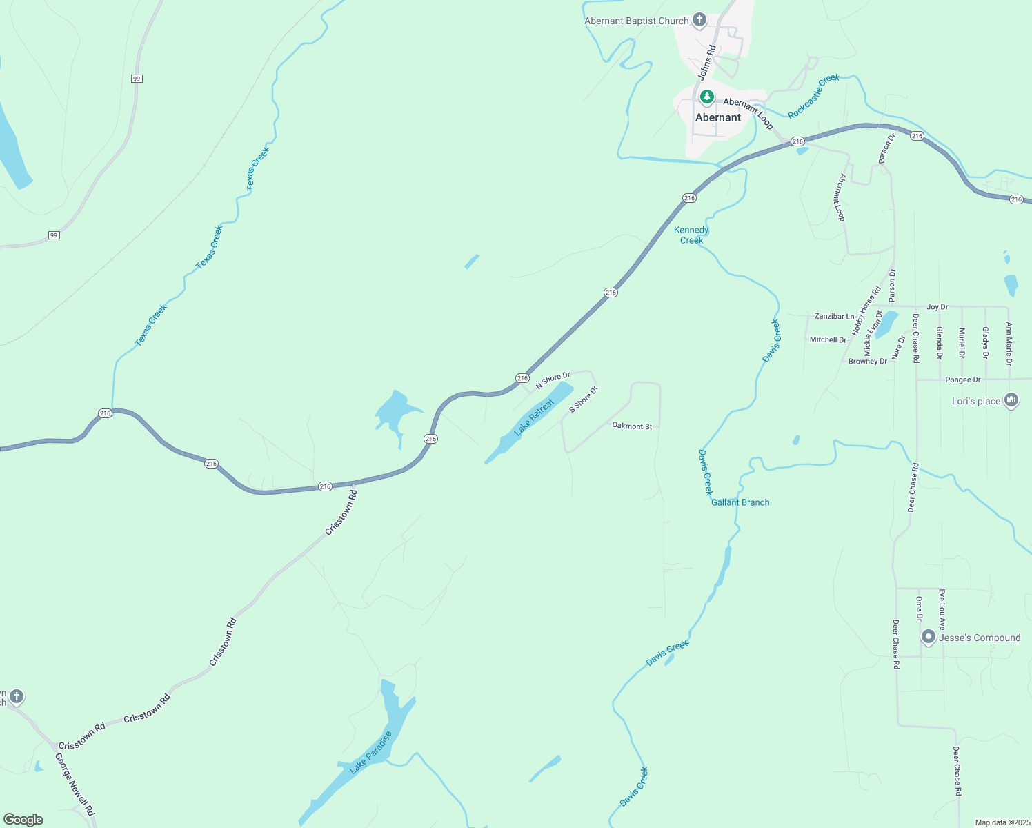 map of restaurants, bars, coffee shops, grocery stores, and more near 19099 North Shore Drive in Vance