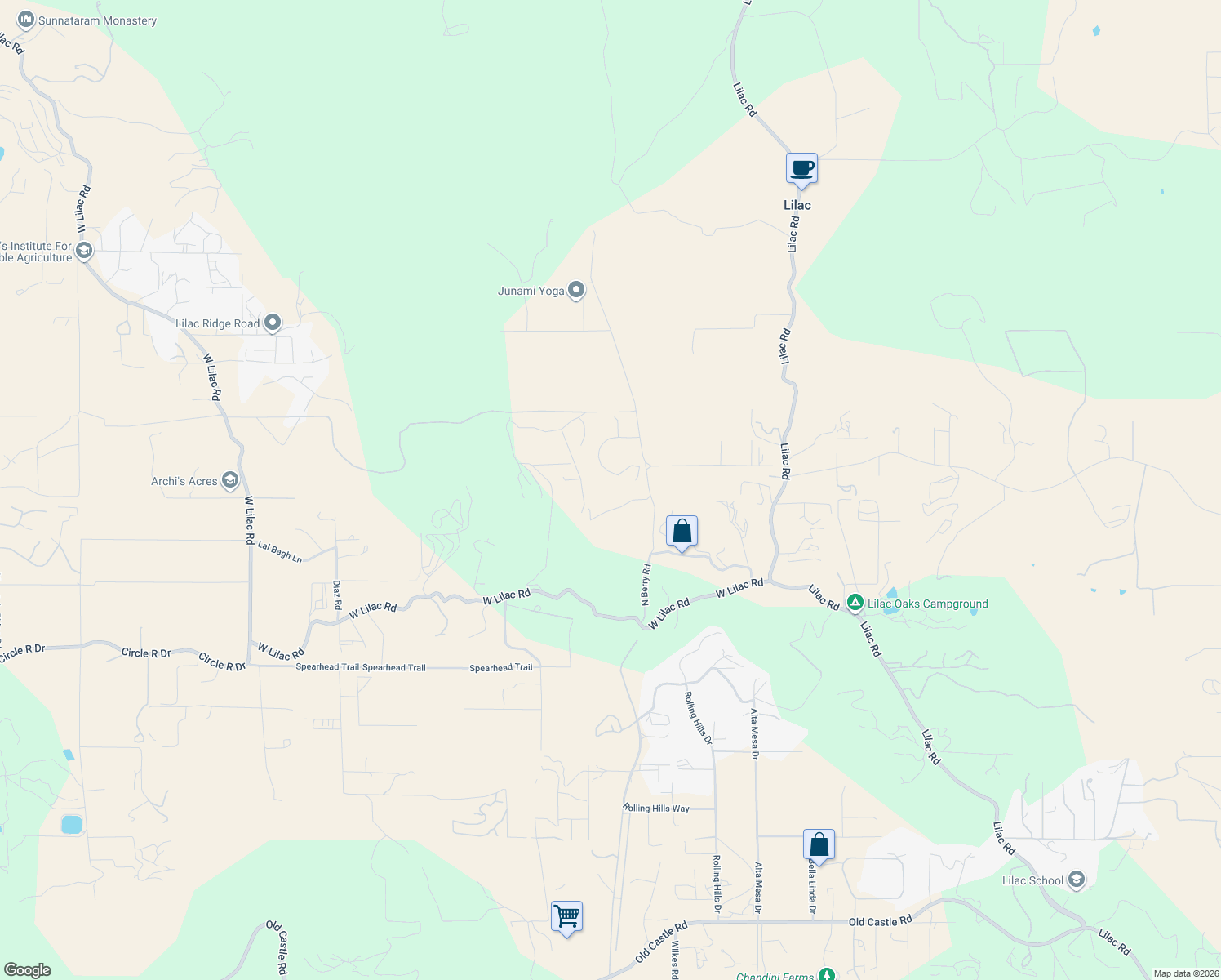 map of restaurants, bars, coffee shops, grocery stores, and more near 11106 Calgary Way in Valley Center