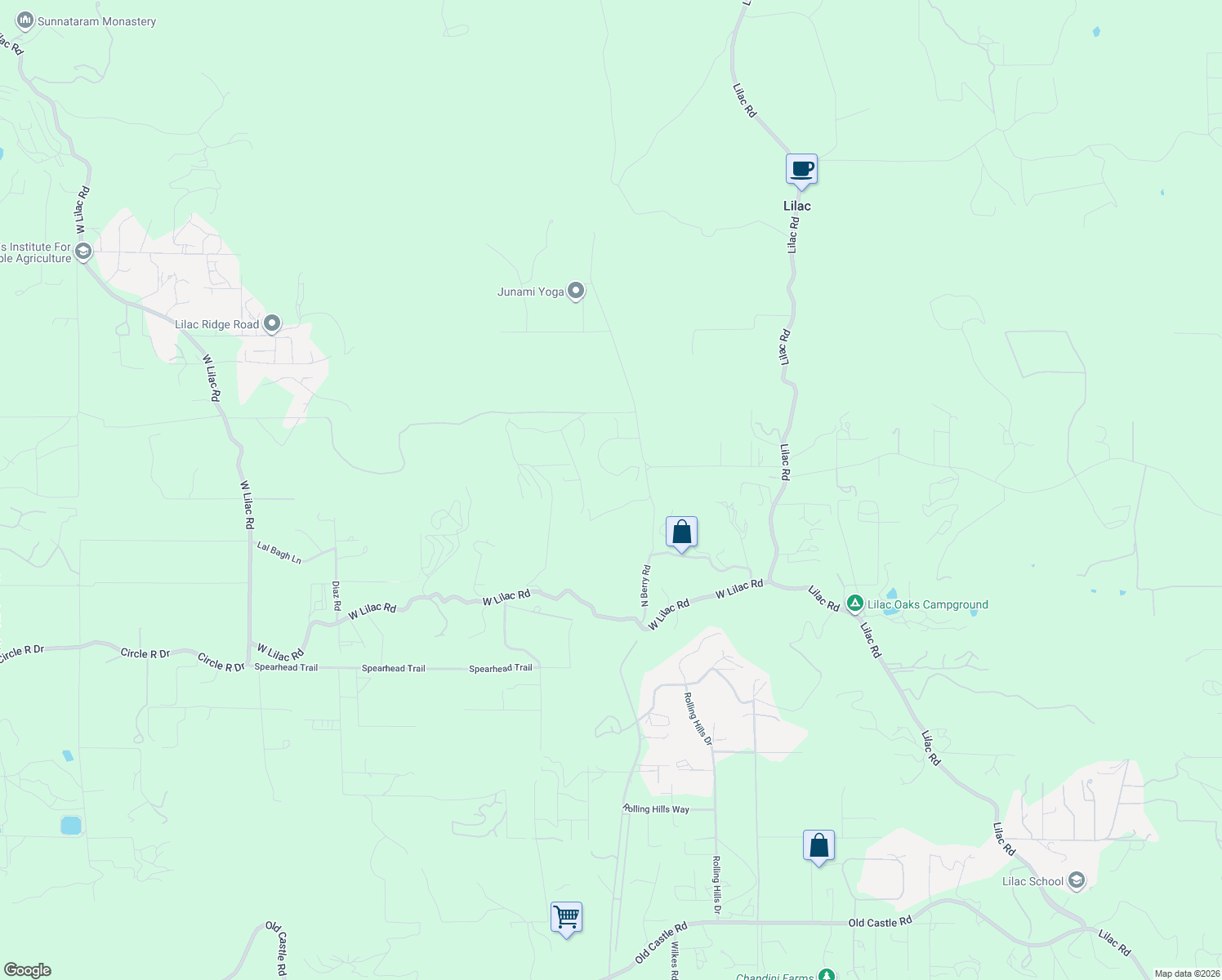 map of restaurants, bars, coffee shops, grocery stores, and more near 11102 Calgary Way in Valley Center
