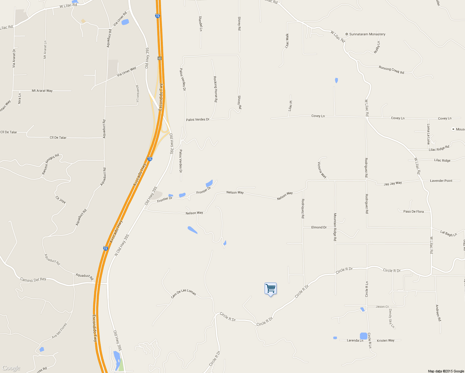 map of restaurants, bars, coffee shops, grocery stores, and more near 8904 Nelson Way in Escondido