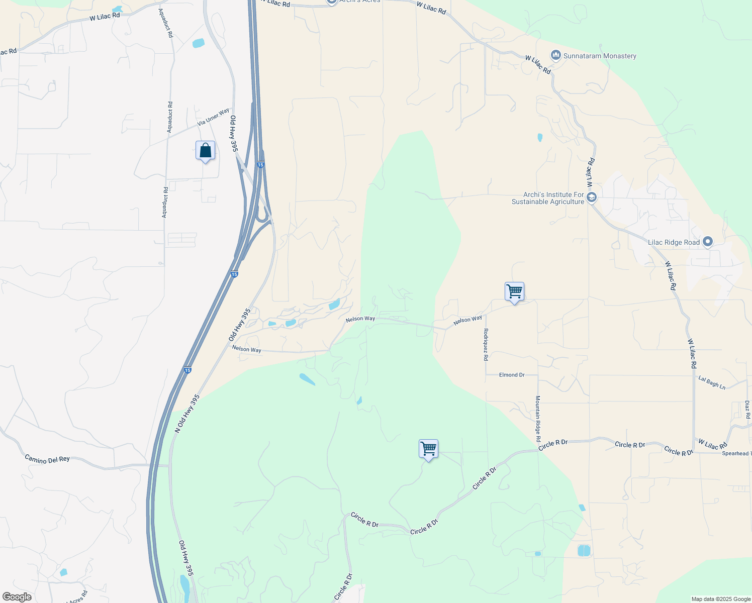 map of restaurants, bars, coffee shops, grocery stores, and more near 8904 Nelson Way in Escondido