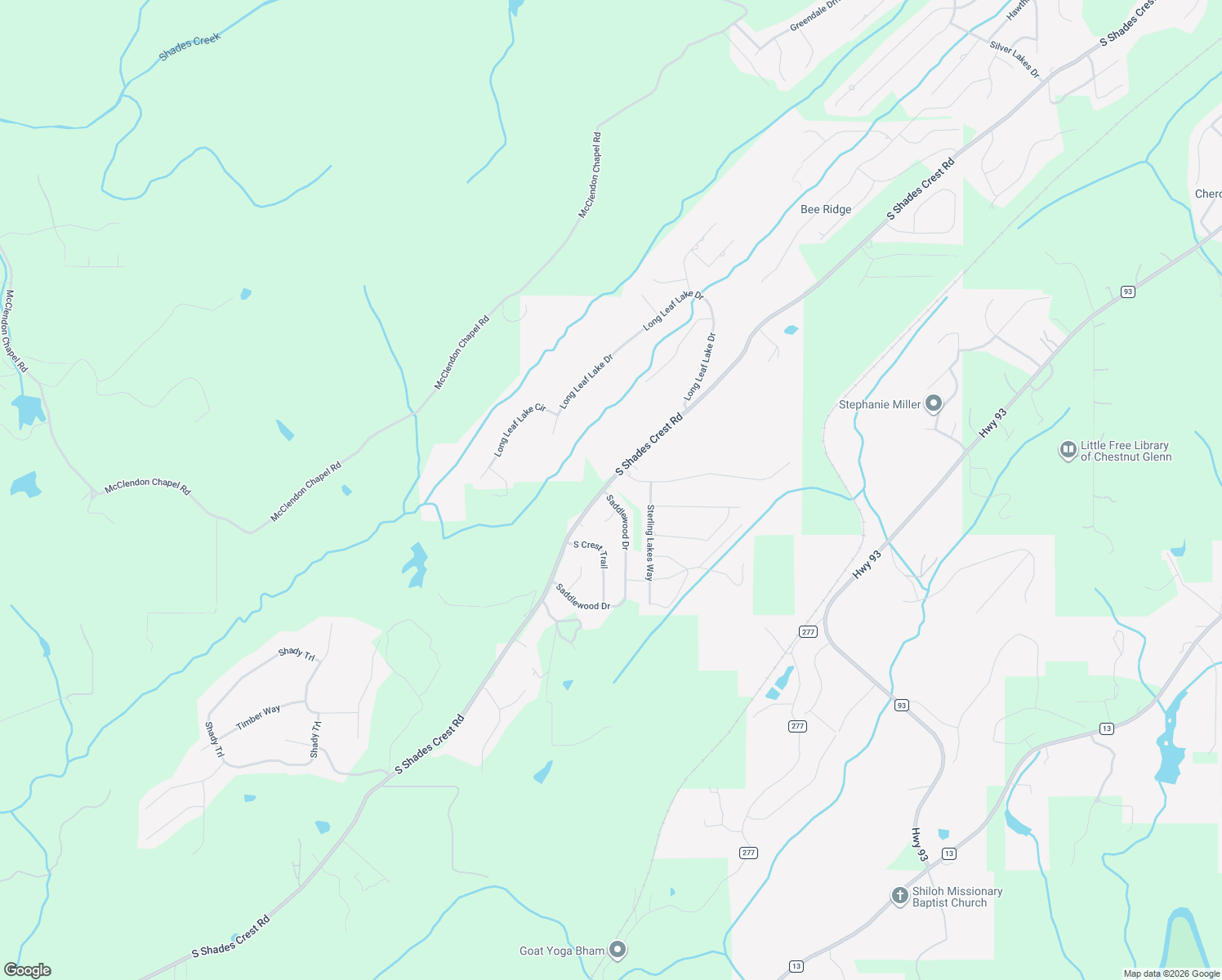 map of restaurants, bars, coffee shops, grocery stores, and more near 4925 South Shades Crest Road in Helena