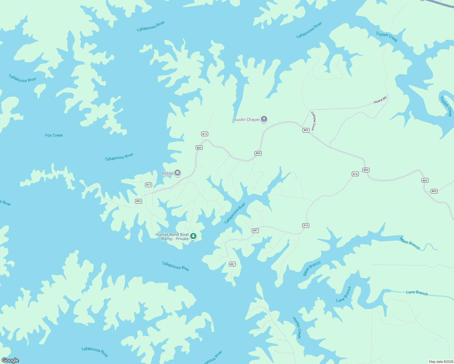 map of restaurants, bars, coffee shops, grocery stores, and more near 79 Chinkapin Lane in Wedowee