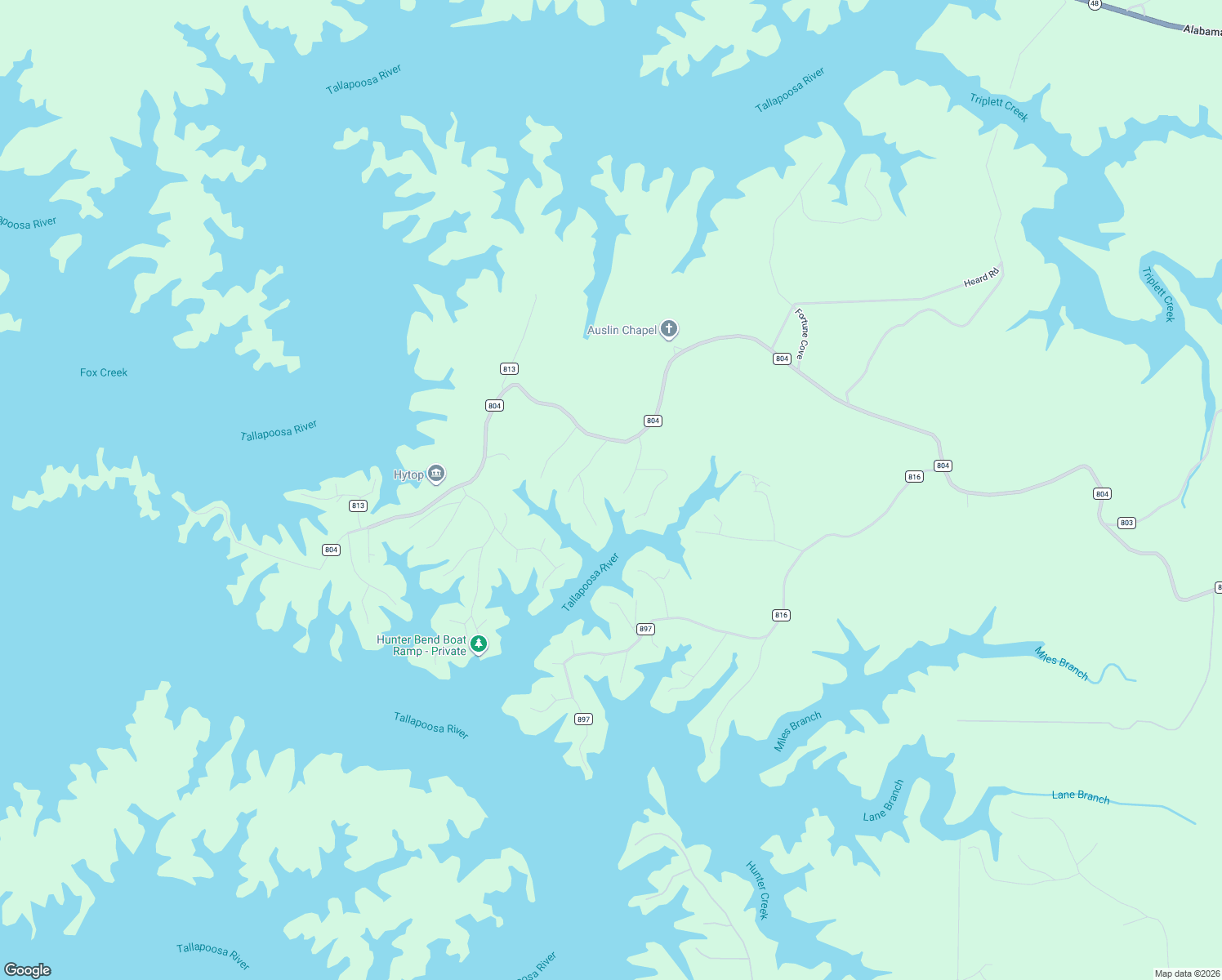 map of restaurants, bars, coffee shops, grocery stores, and more near 79 Chinkapin Lane in Wedowee