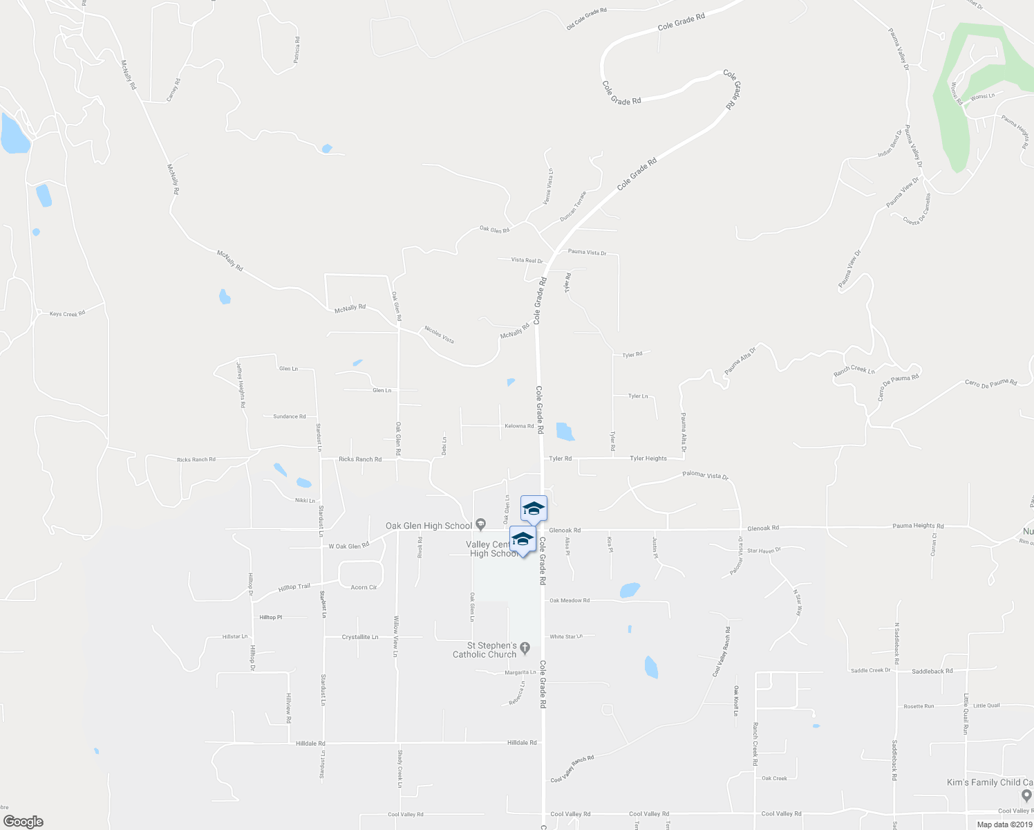 map of restaurants, bars, coffee shops, grocery stores, and more near 14150 Kelowna Road in Valley Center