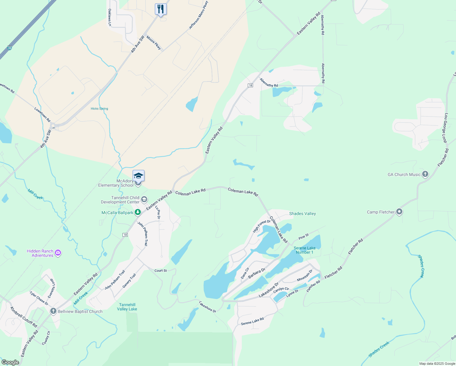 5927 Coleman Lake Road, McCalla AL Walk Score