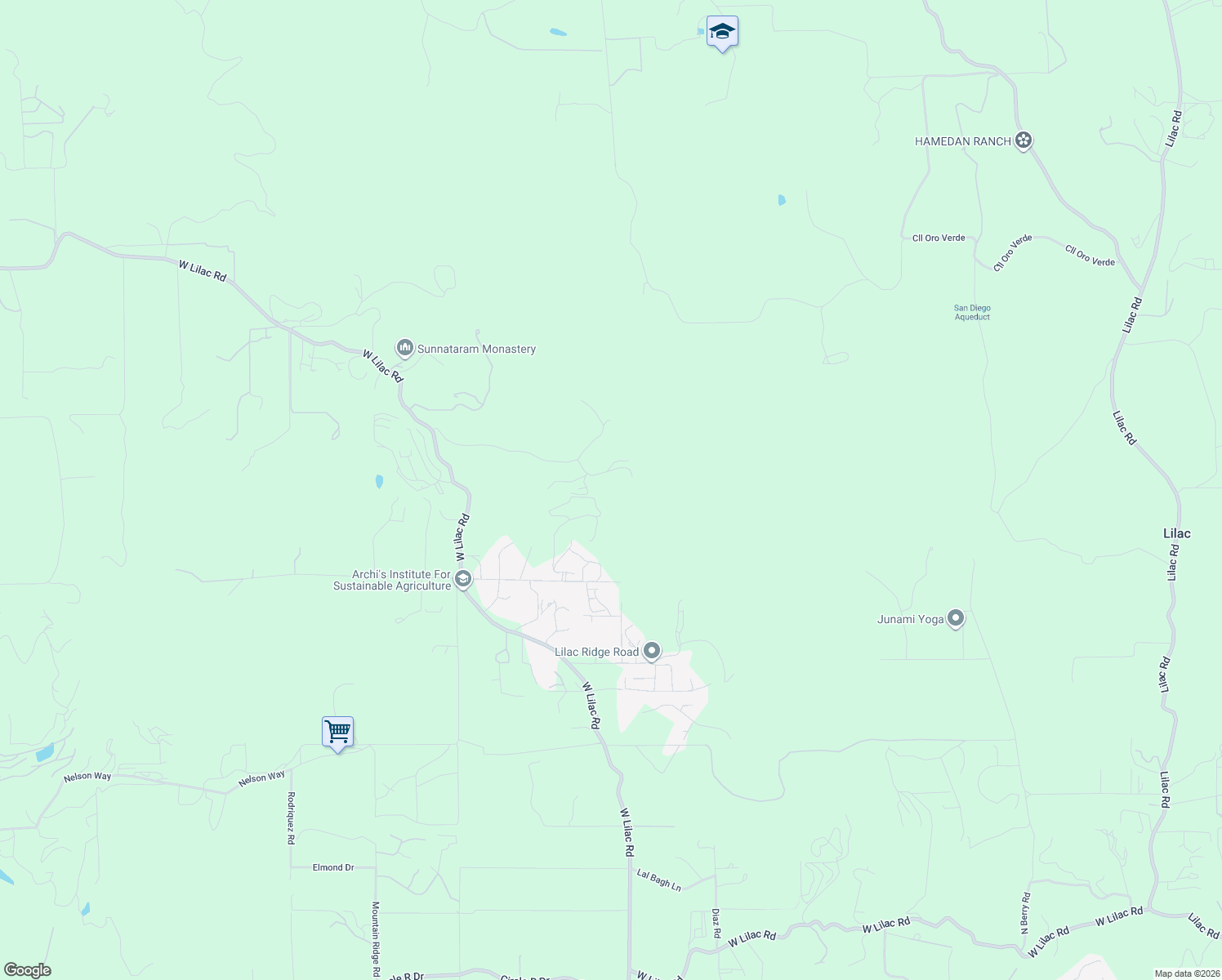 map of restaurants, bars, coffee shops, grocery stores, and more near 9769 Running Creek Lane in Escondido