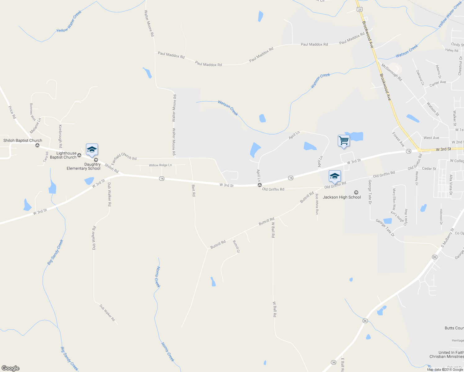 map of restaurants, bars, coffee shops, grocery stores, and more near 1629 West 3rd Street in Jackson