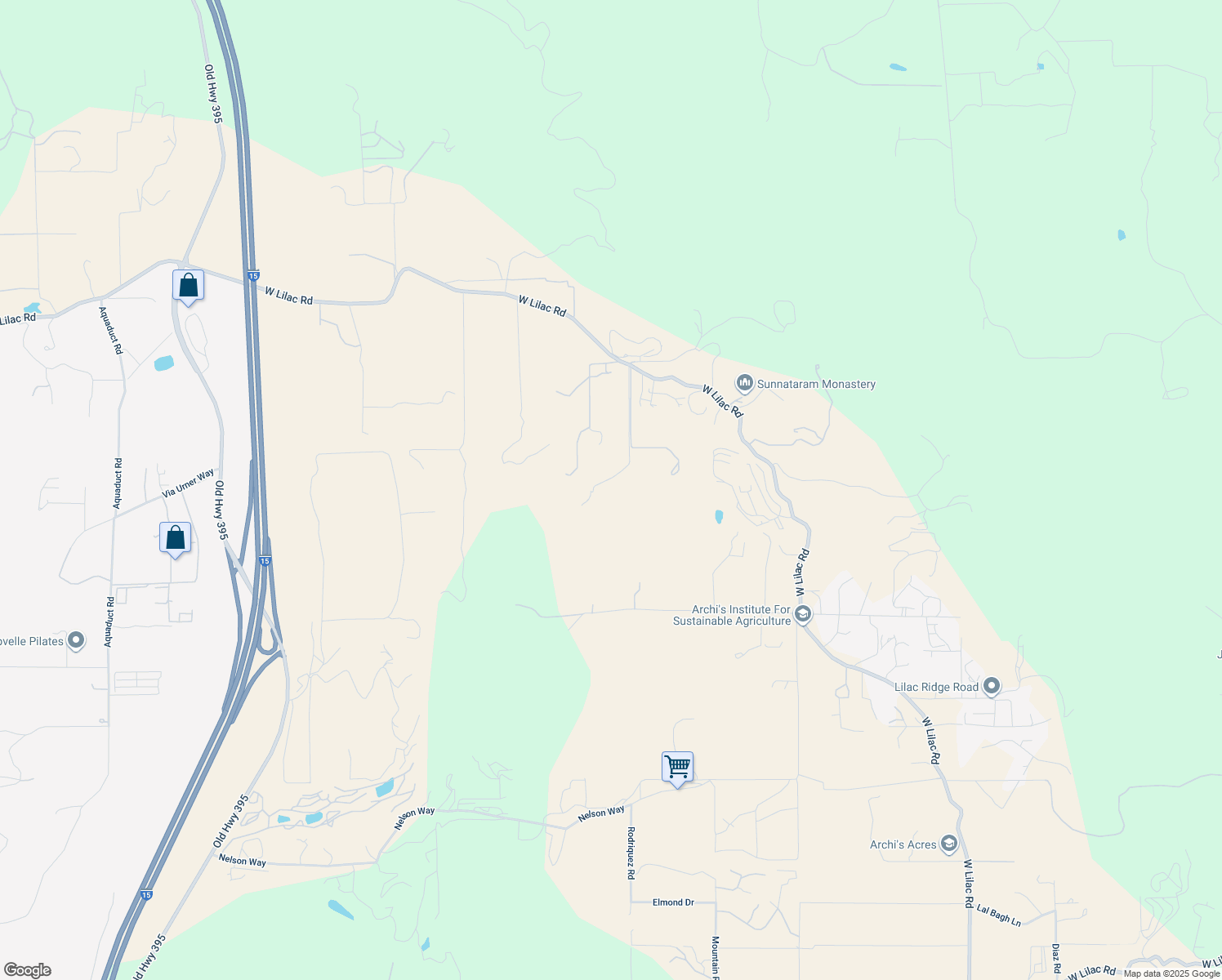 map of restaurants, bars, coffee shops, grocery stores, and more near 9431 West Lilac Road in Escondido