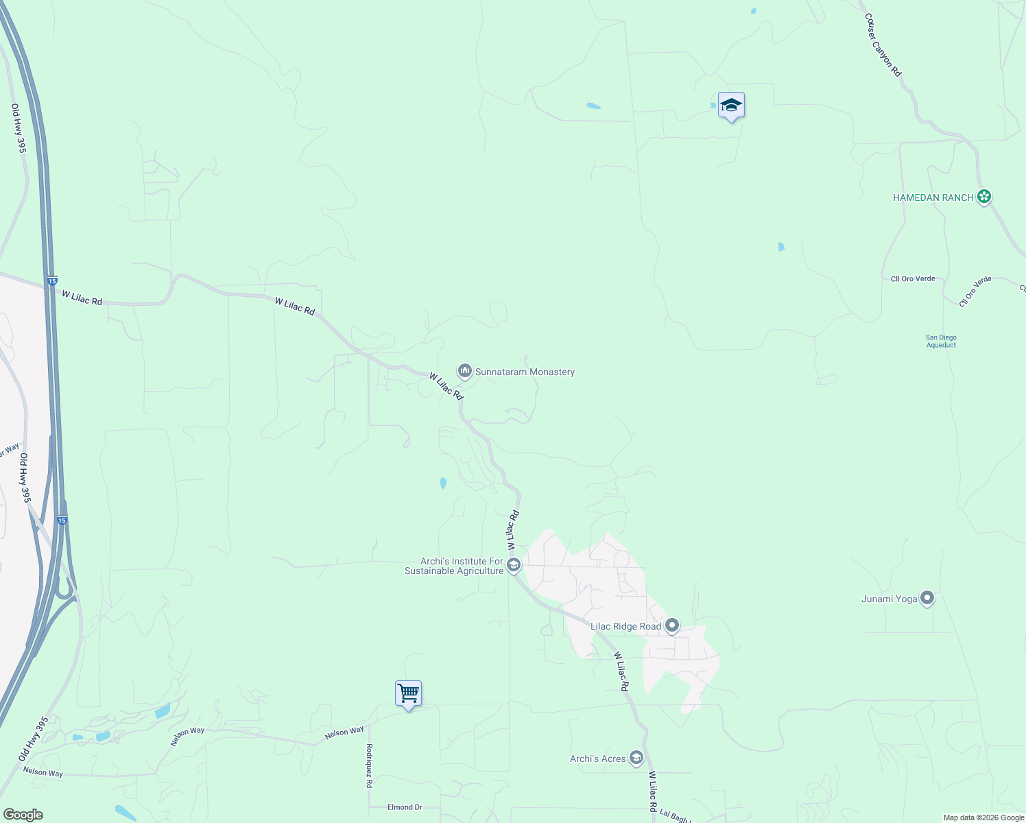 map of restaurants, bars, coffee shops, grocery stores, and more near 9888 Nutby Lane in Escondido