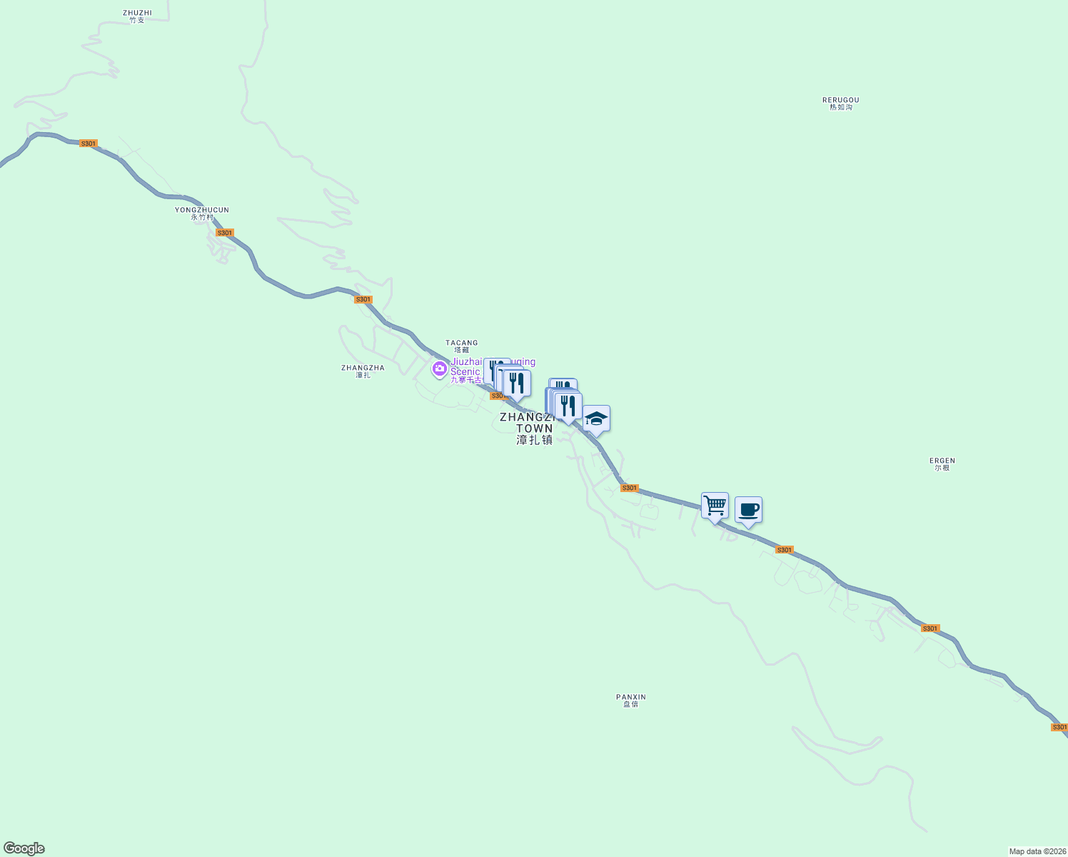 map of restaurants, bars, coffee shops, grocery stores, and more near in Ngawa Tibetan and Qiang Autonomous Prefecture