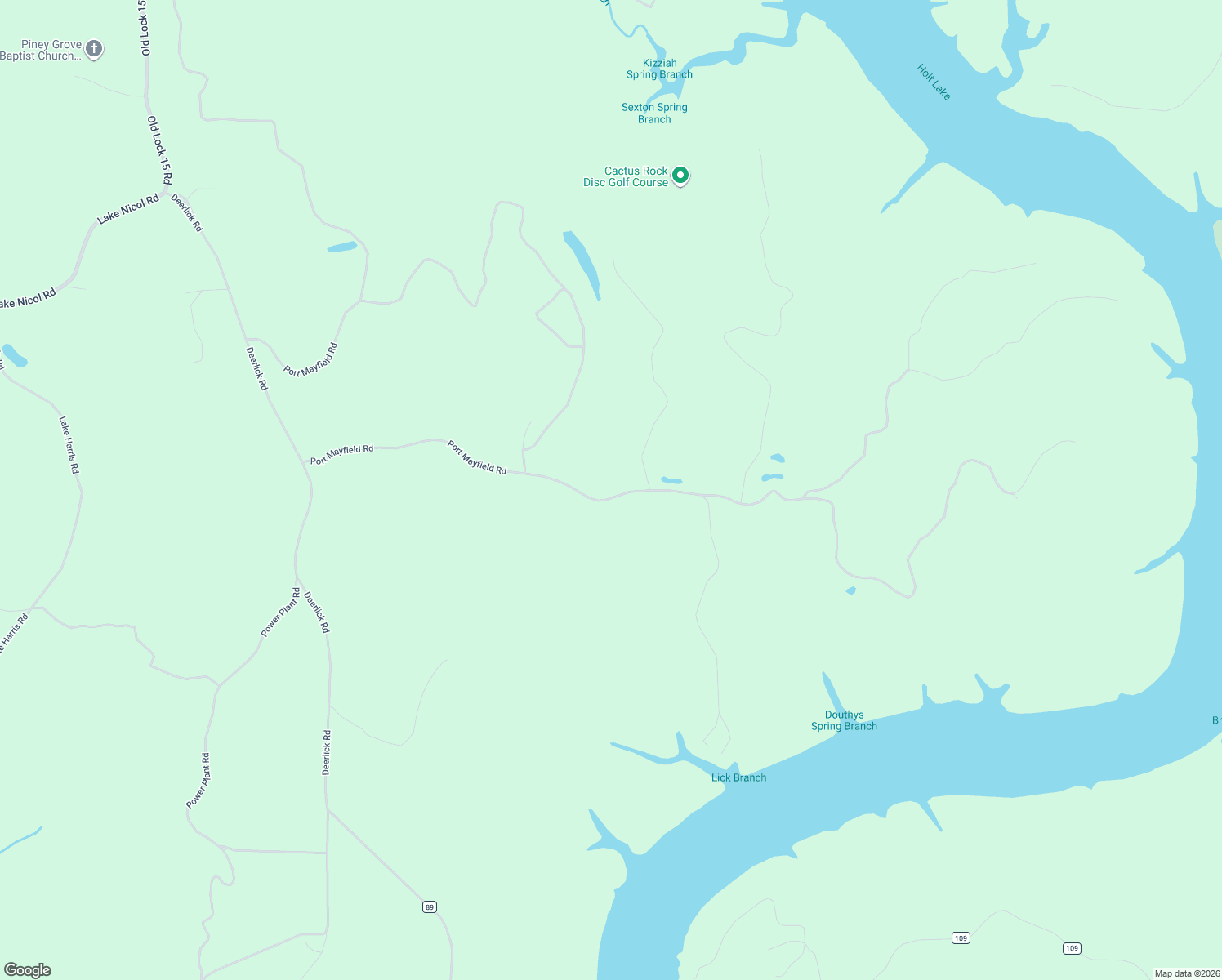 map of restaurants, bars, coffee shops, grocery stores, and more near Port Mayfield Road in Tuscaloosa
