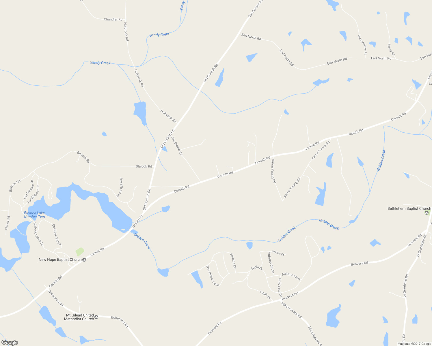 map of restaurants, bars, coffee shops, grocery stores, and more near 3273 Corinth Road in Newnan