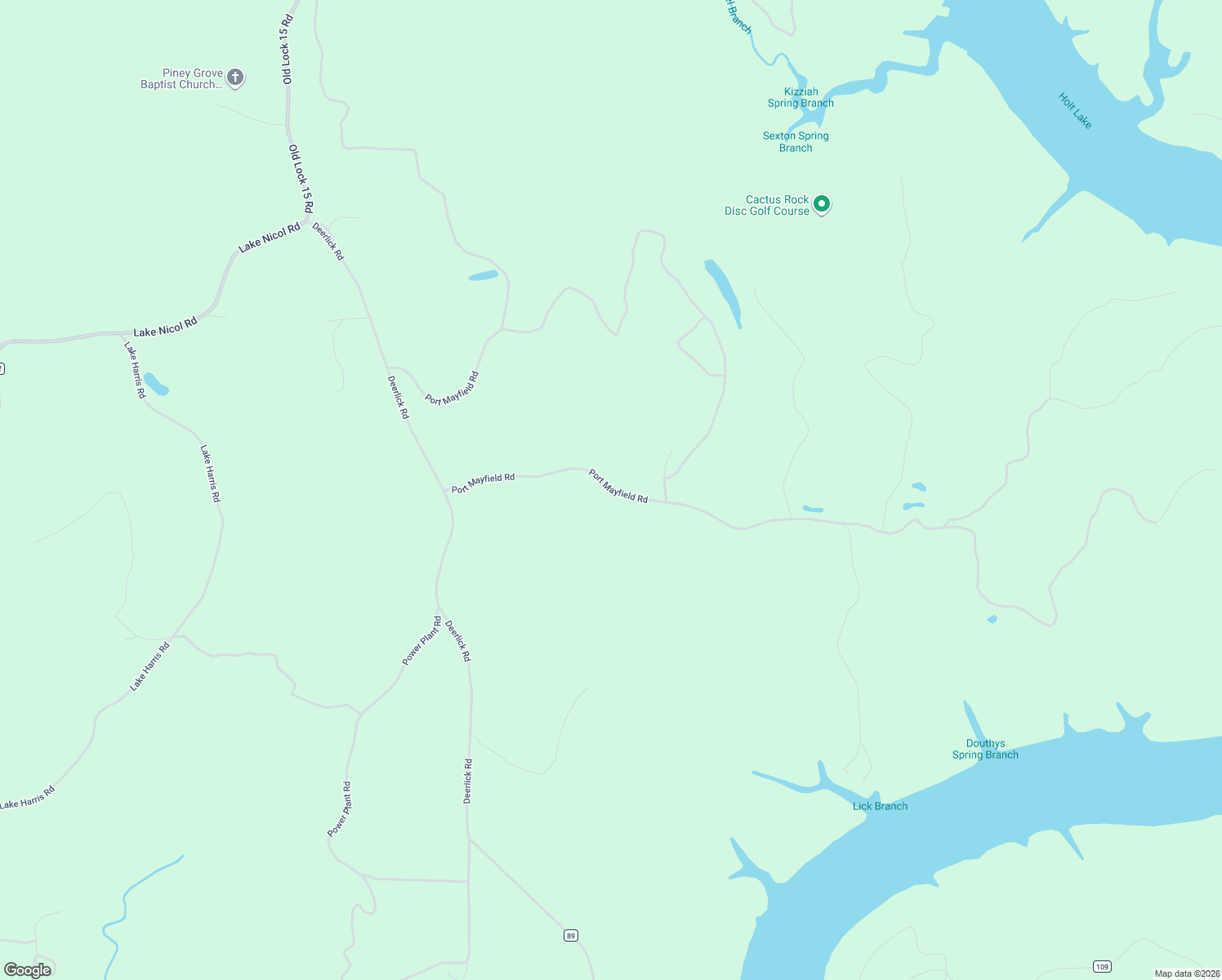 map of restaurants, bars, coffee shops, grocery stores, and more near Port Mayfield Road in Tuscaloosa